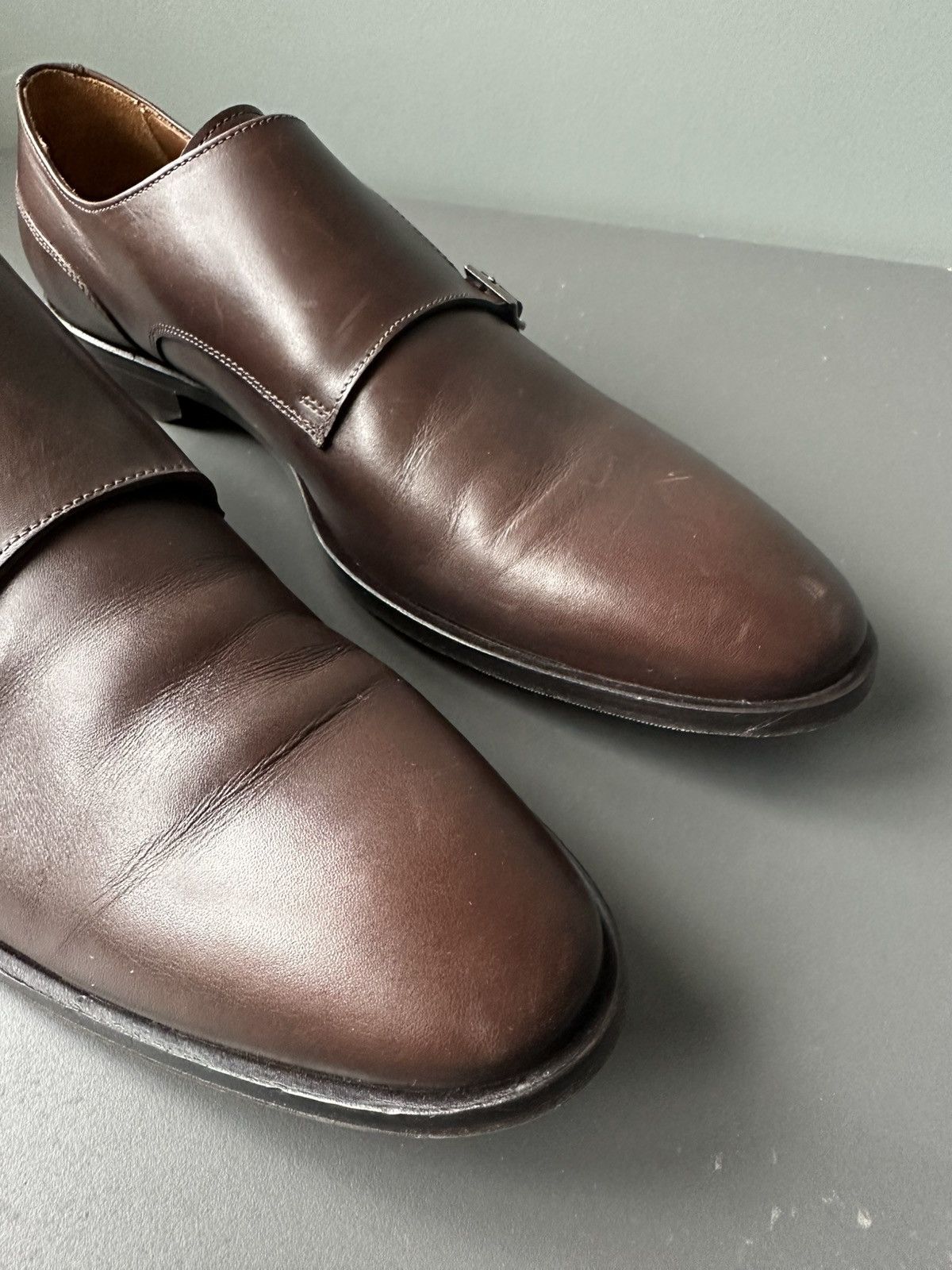 NAVYBOOT Navyboot Double Monk Shoes Leather Size 43 Size US 9.5 / EU 42-43 - 2 Thumbnail