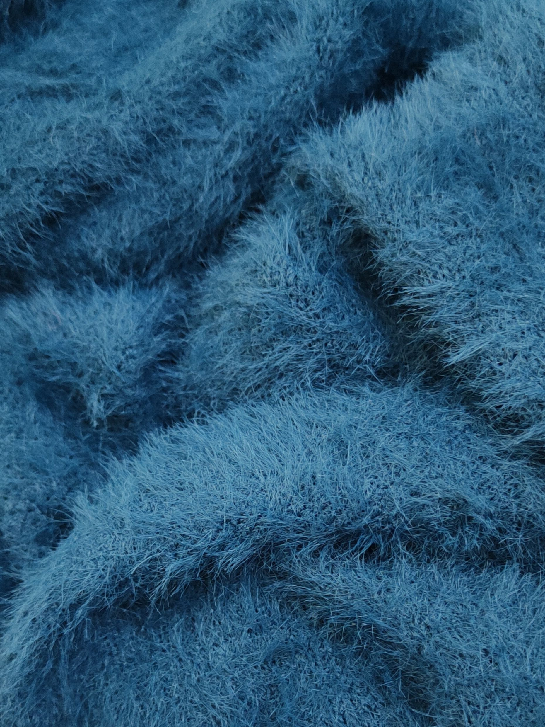 Homespun Knitwear Japan Dark Blue Fur shaggy Mohair Knitwear #W2166 Size M / US 6-8 / IT 42-44 - 10 Thumbnail
