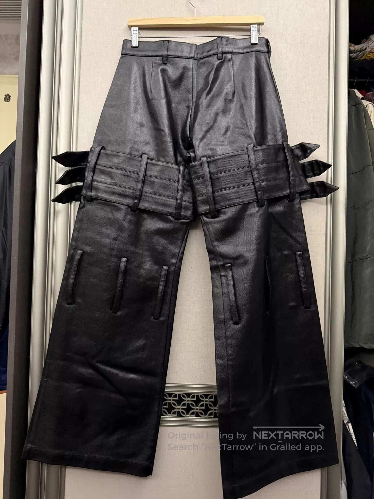 Ximon Lee stylish black faux leather wide. Size 30" / US 8 / IT 44 - 2 Thumbnail