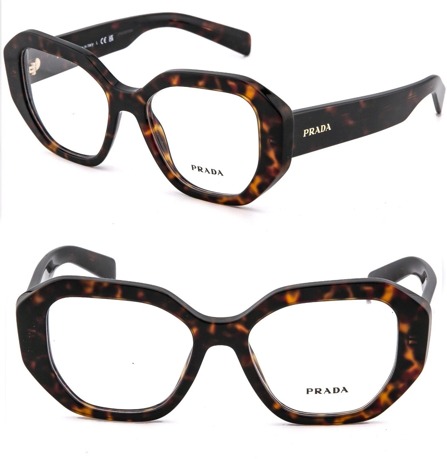 Prada PRADA SYMBOLE PRA07V Brown Havana Bold Eyeglass A07V A07 Size ONE SIZE - 1 Thumbnail