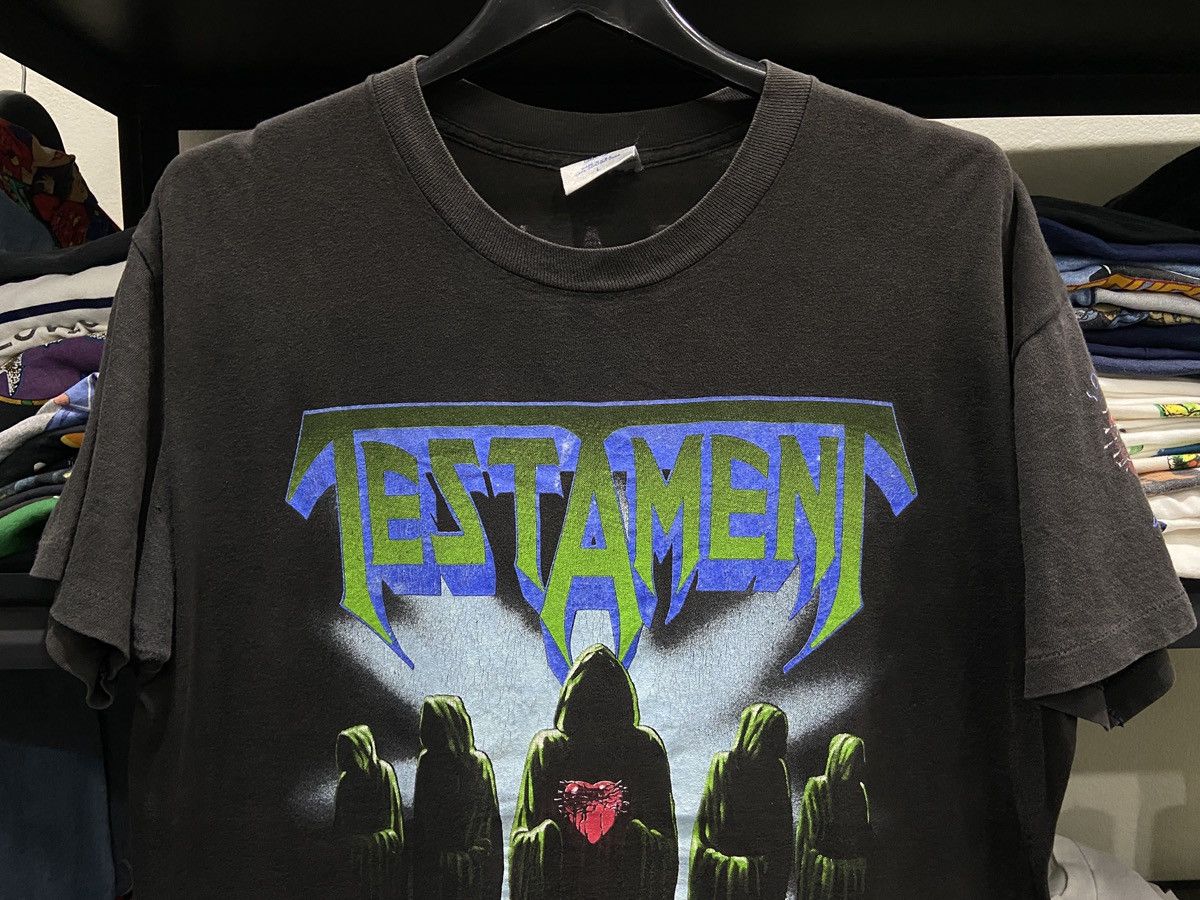 Band Tees Vintage 90s TESTAMENT Thrash Metal brockum TOUR TShirt Size US L / EU 52-54 / 3 - 2 Thumbnail