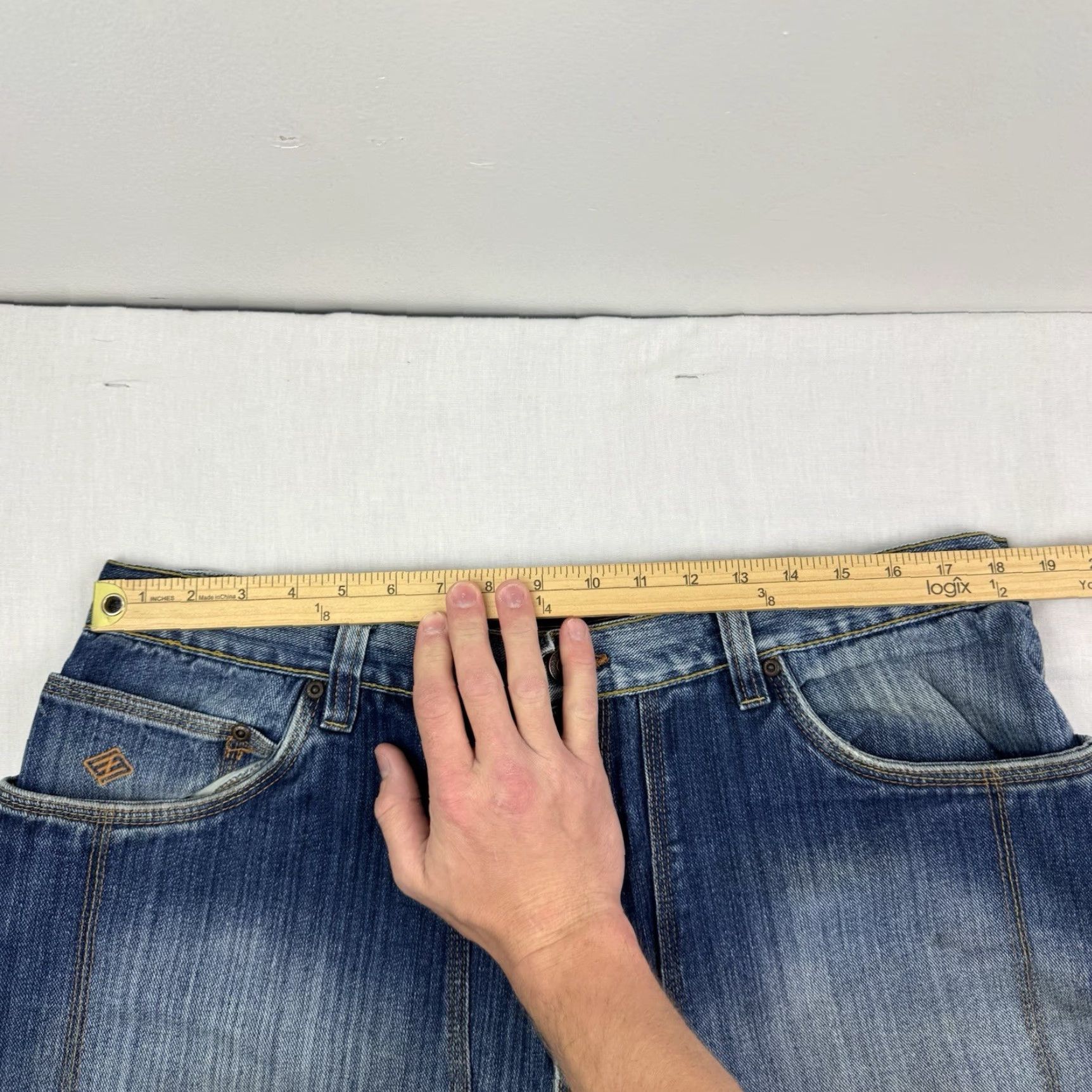 Enyce VINTAGE Enyce Jeans Baggy 38x30 Adult 90s hip hop grunge wide-leg blue jeans Mens Size US 38 / EU 54 - 7 Thumbnail