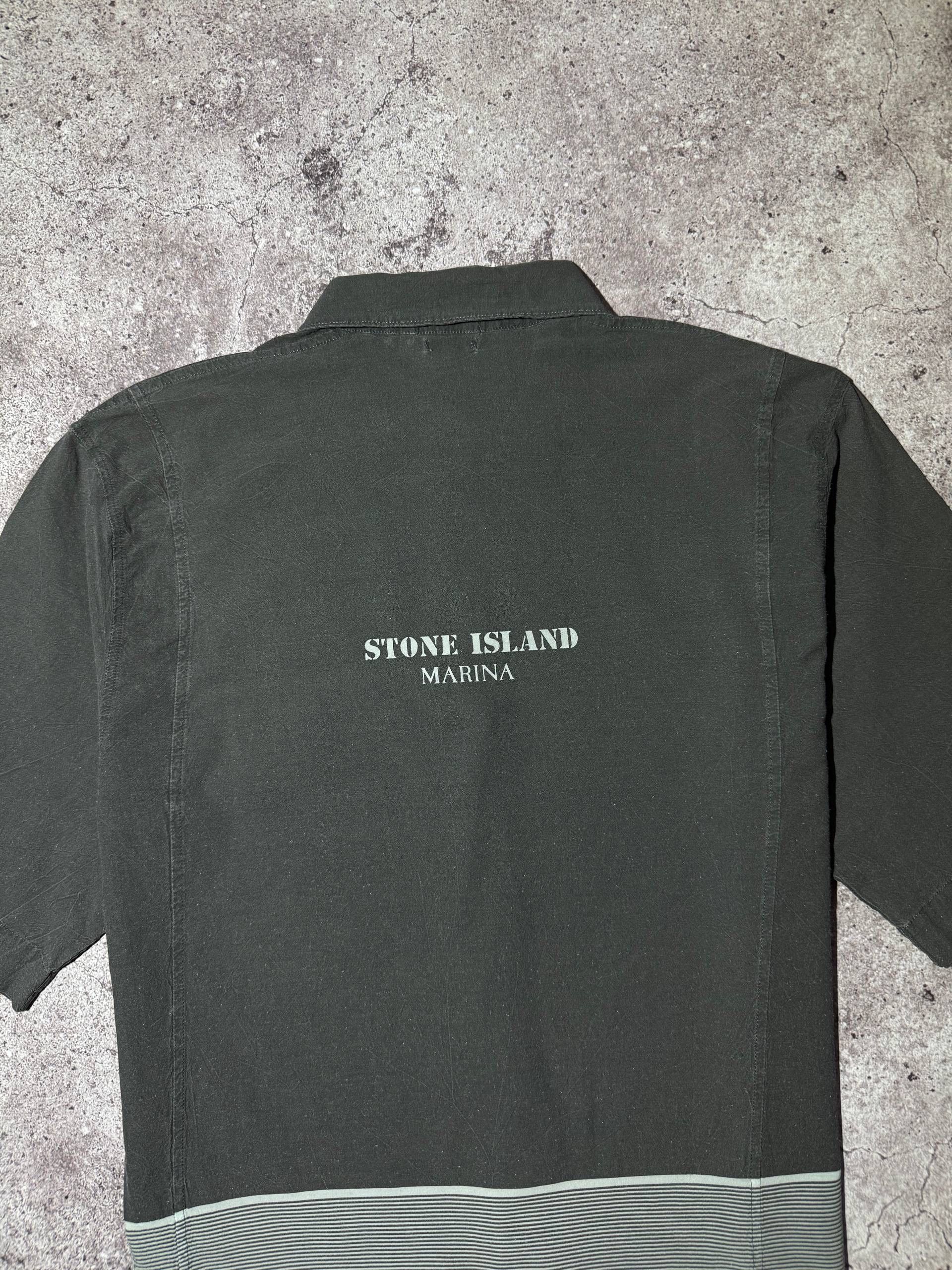 Stone Island Stone Island Marina Vintage Button Down Short Sleeve Shirt Size US M / EU 48-50 / 2 - 2 Thumbnail