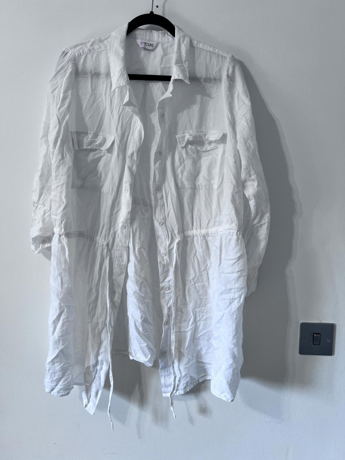 Other Yours White Button Front Lightweight Shirt Jacket – Size 20 Size XXL / US 16-18 / IT 52-54 - 1 Thumbnail