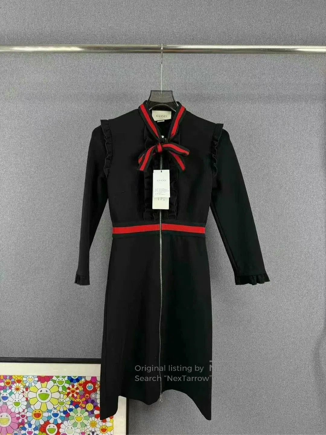 Gucci gucci classic black ruffle dress size S. Size S / US 4 / IT 40 - 1 Thumbnail