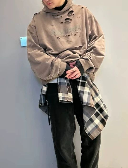 Balenciaga Balenciaga Brown Sabotage Hoodie Hoodie Size US M / EU 48-50 / 2 - 5 Thumbnail