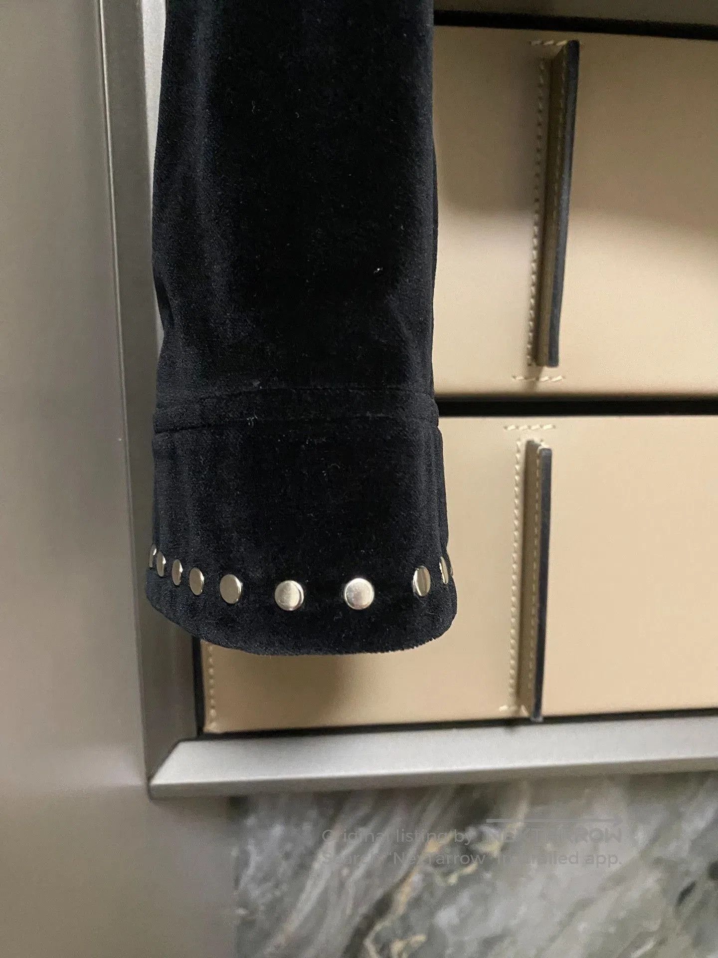 Saint Laurent Paris Saint Laurent Velvet Studded Jacket. Size S / US 4 / IT 40 - 4 Thumbnail
