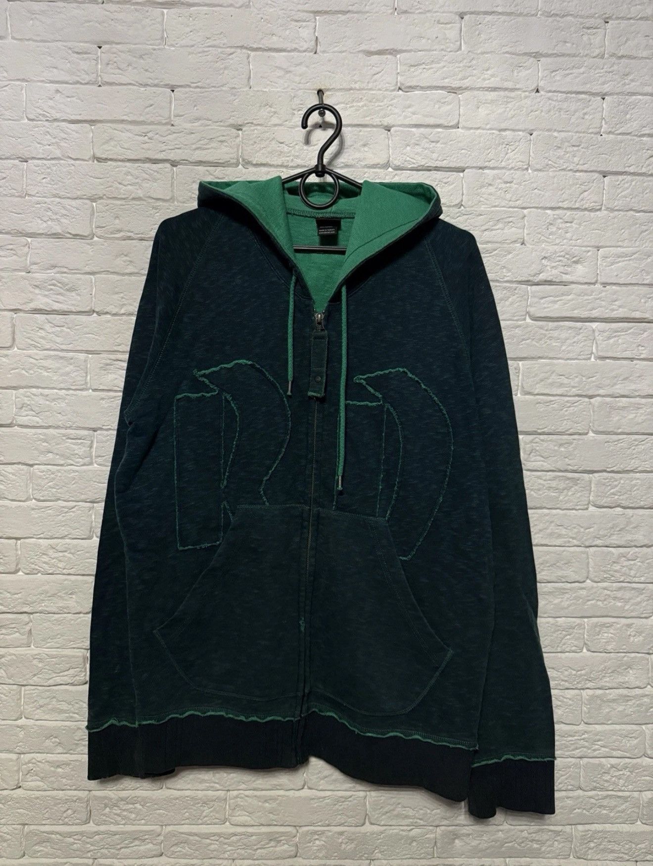 Diesel Vintage Diesel Y2K Distressed Full Zip Hoodie Huge Logo Size US L / EU 52-54 / 3 - 1 Thumbnail