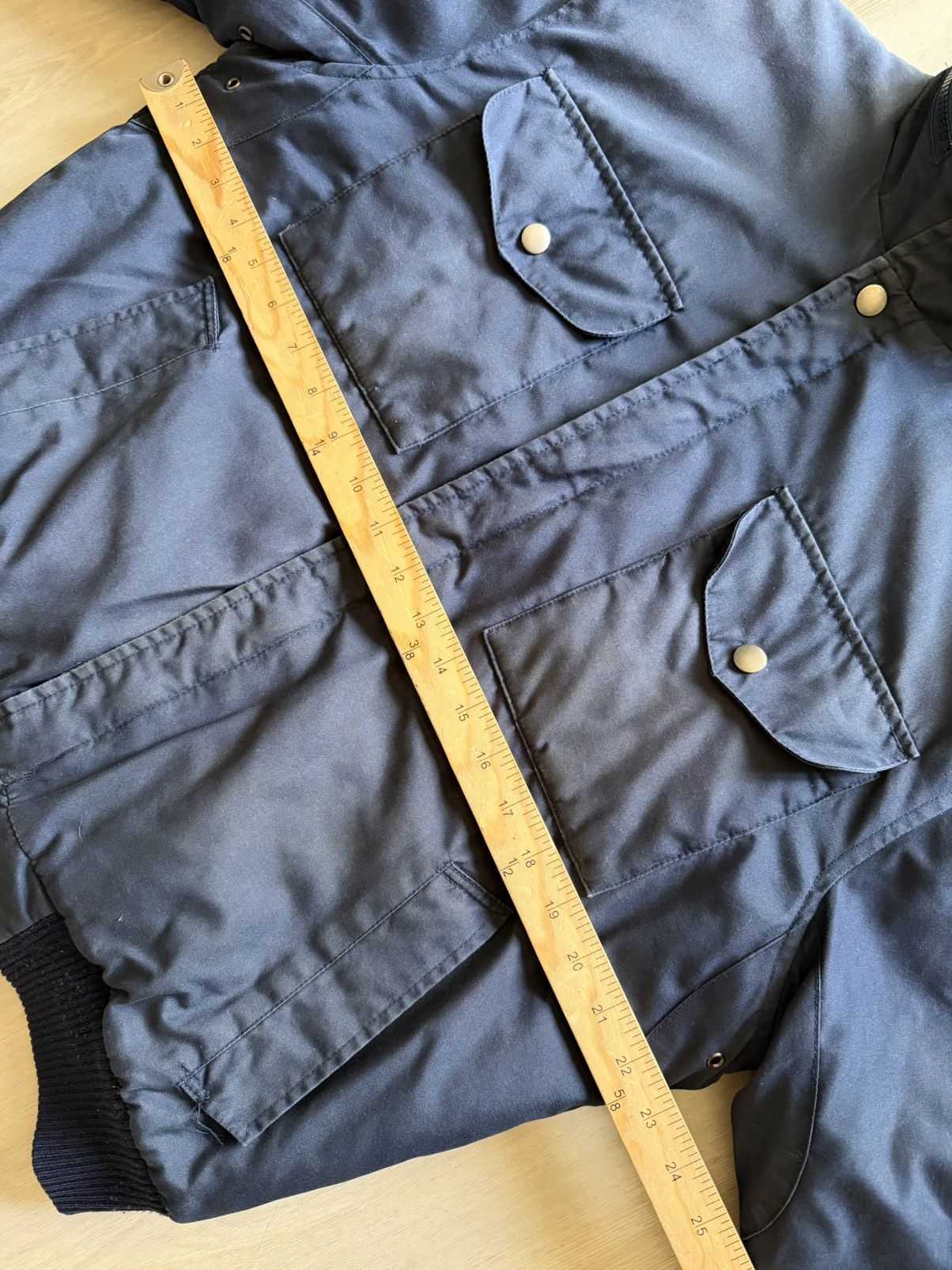 Haggar Vtg Haggar Puffer Bomber w/ Hidden Hood Sz M *stains 90s 80s Size US M / EU 48-50 / 2 - 6 Thumbnail