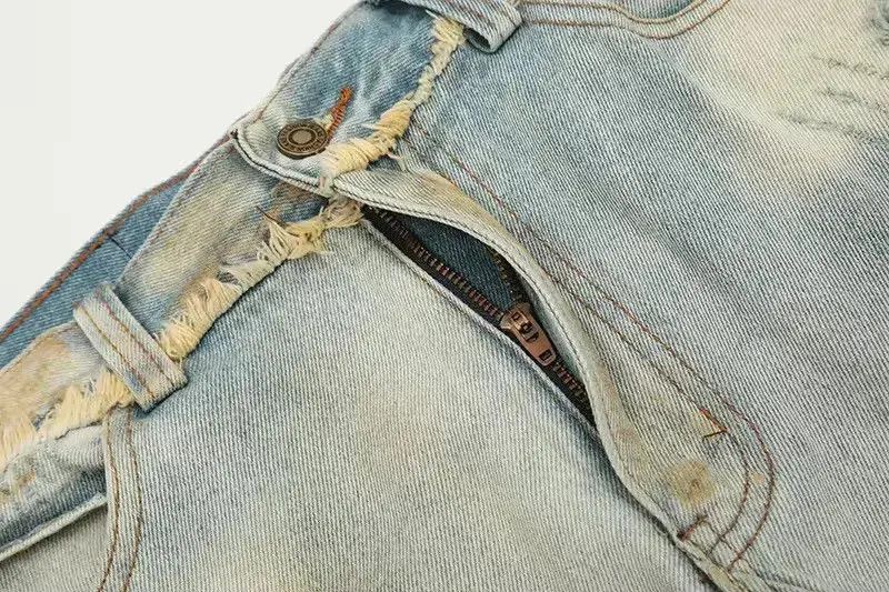 Japanese Brand Streetwear Washed Hole Ripped Y2k Jeans Size US 34 / EU 50 - 6 Thumbnail