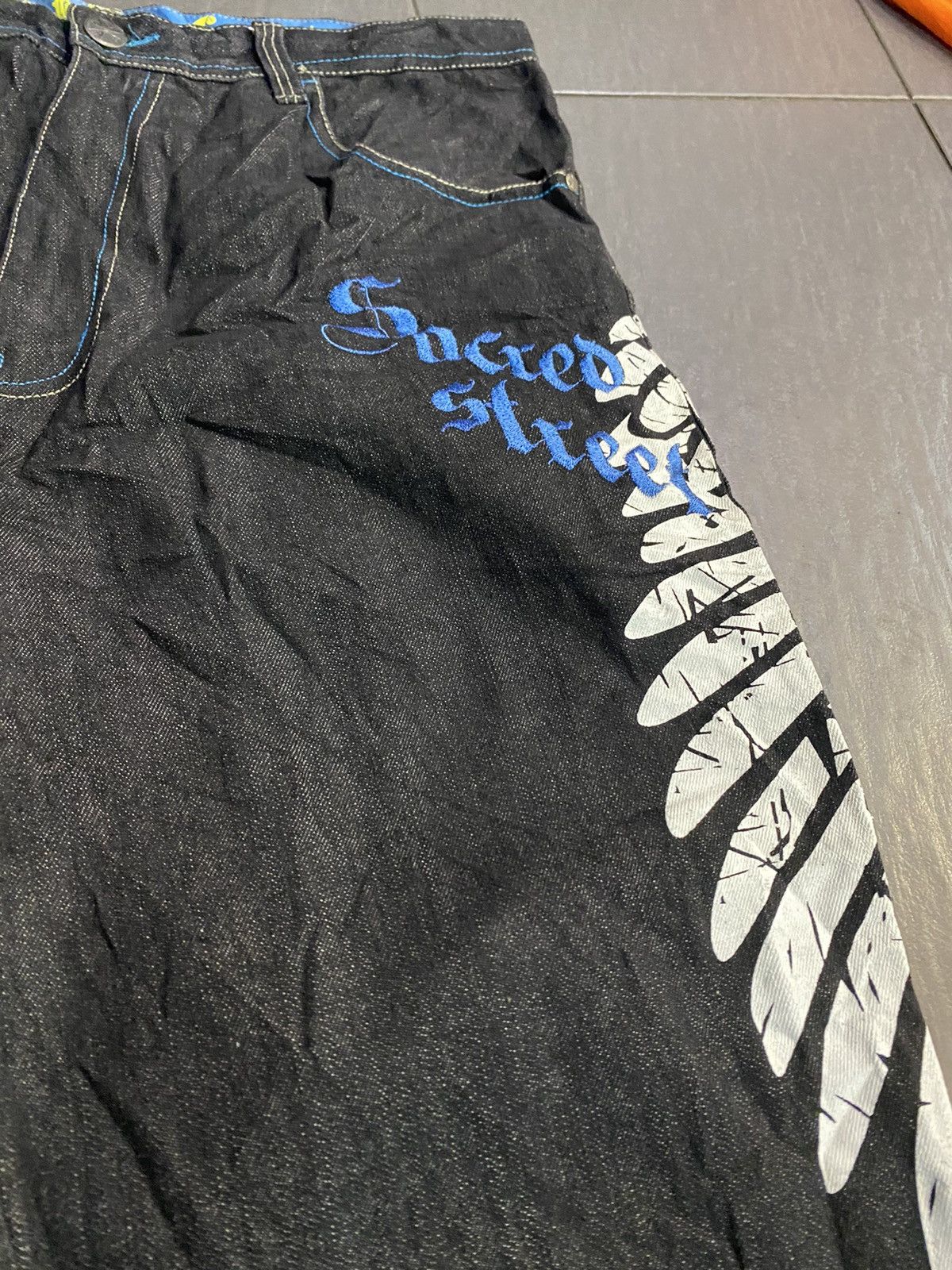 Japanese Brand Skull 💀 Raw blue baggy very rare Size US 37 - 8 Thumbnail