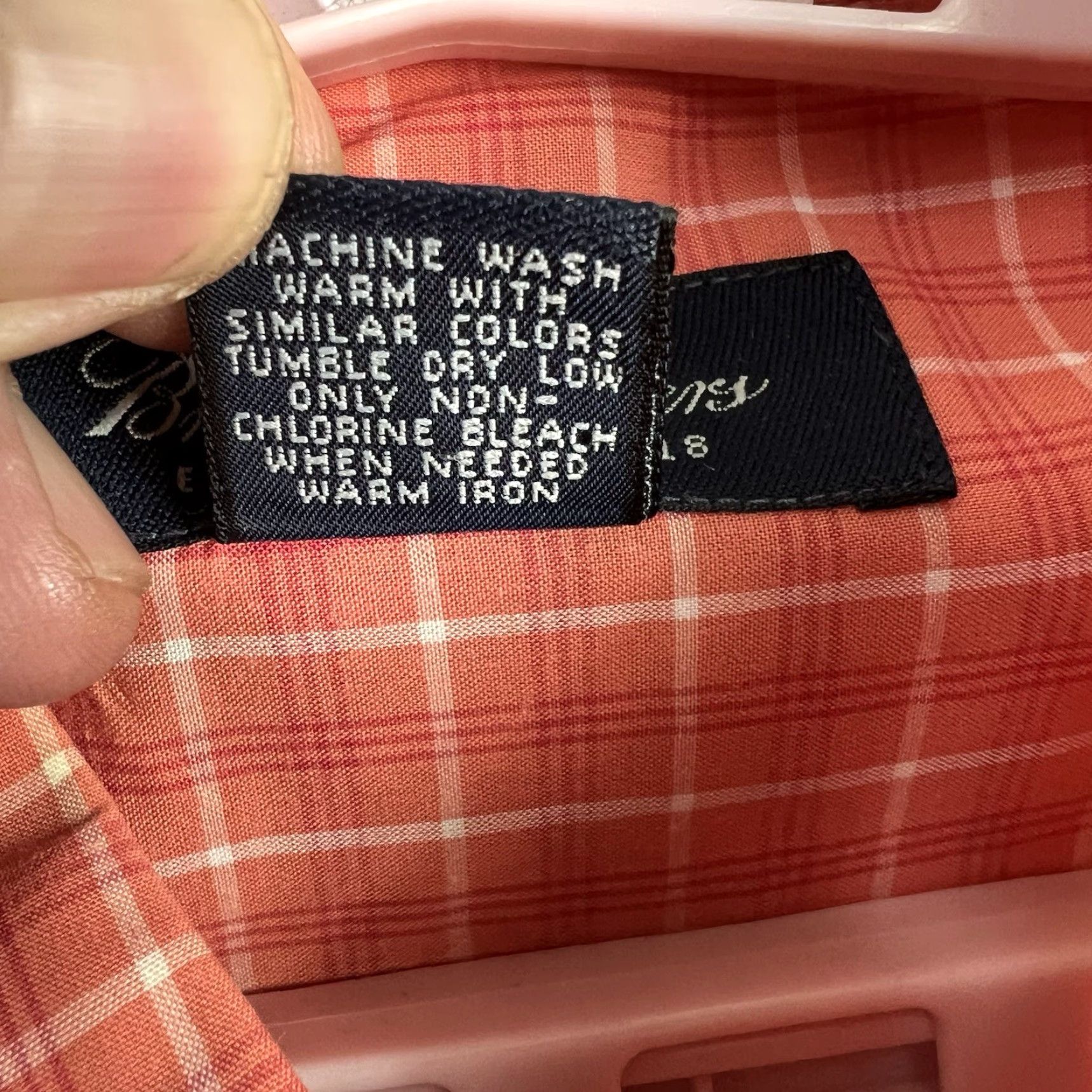 Brooks Brothers Brooks Brothers Shirt Men L Orange Gingham Check Button-Down Short Sleeve Non-Iron Pockets Casual Mens Size US L / EU 52-54 / 3 - 5 Thumbnail