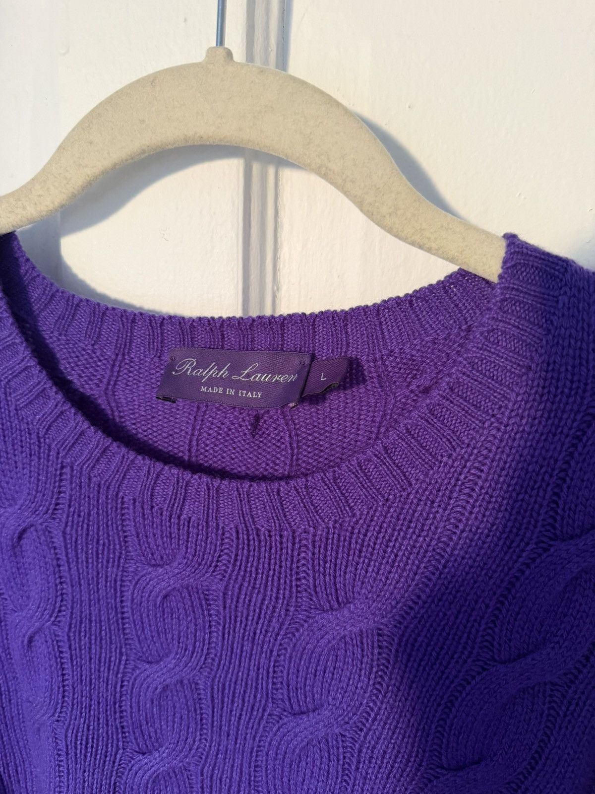 Ralph Lauren Purple Label Lightweight Cashmere Sweater Size US L / EU 52-54 / 3 - 3 Thumbnail