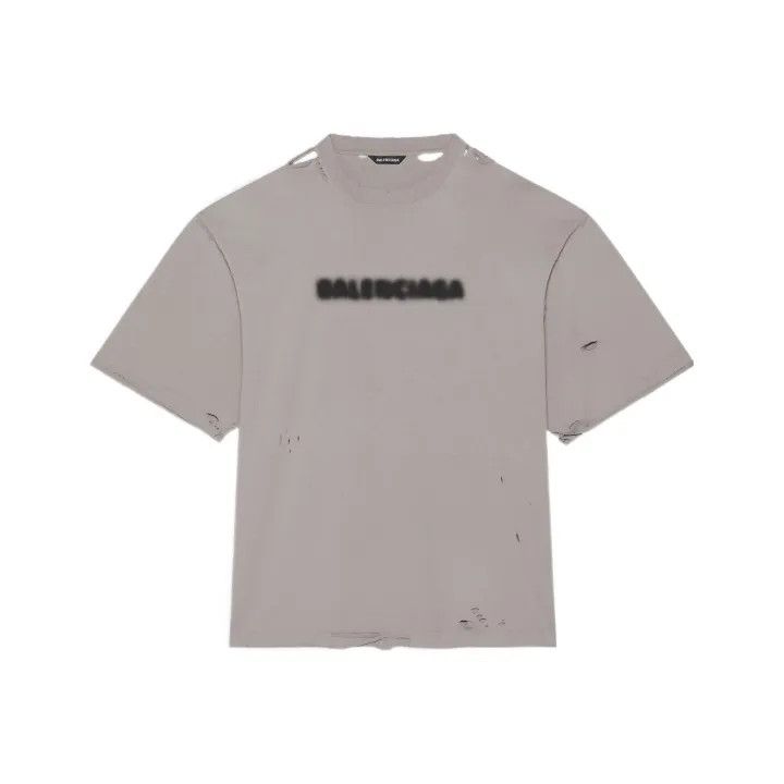 Balenciaga Balenciaga Distressed Gray Graphic T-shirt Size US XS / EU 42 / 0 - 1 Thumbnail