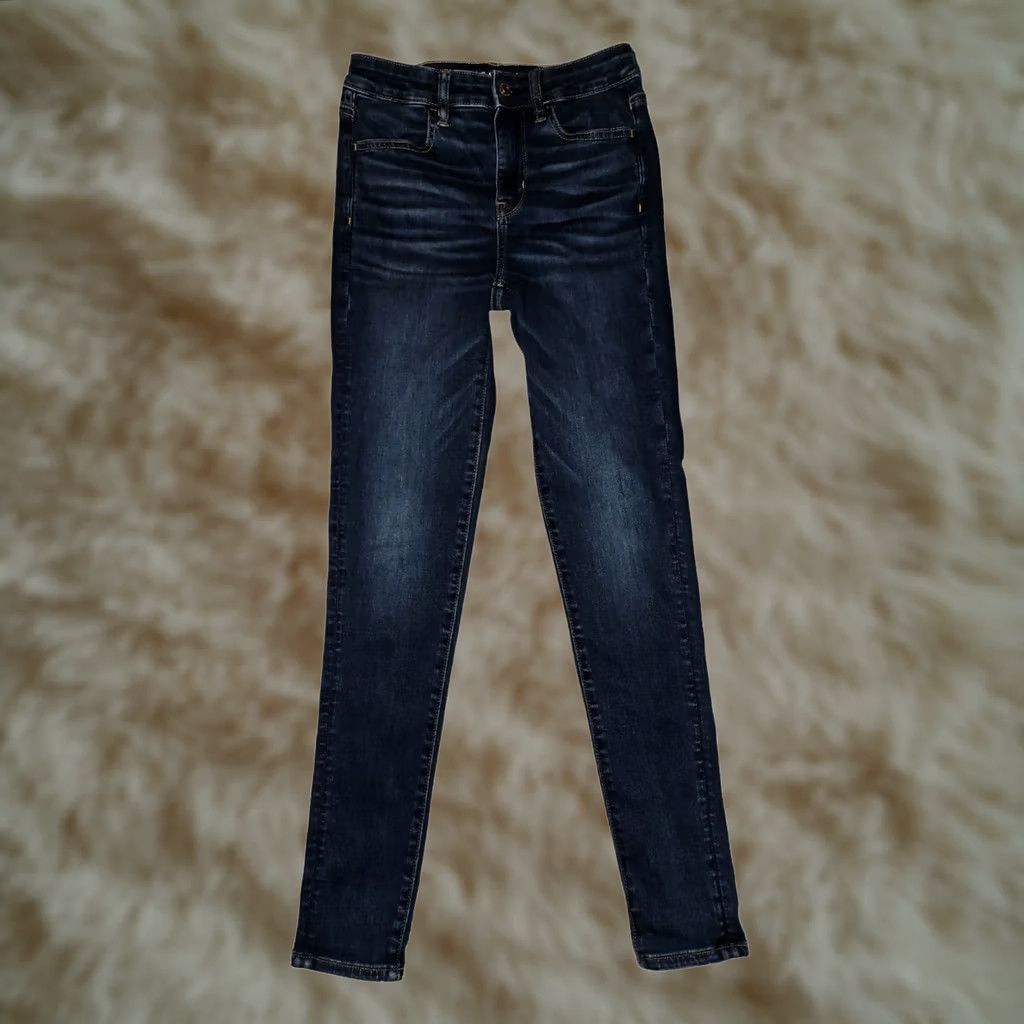 American Eagle Outfitters American Eagle High Rise Denim Juniors Blue Jeggings 2 Size 2 - Next Level Stretch Size 26" / US 2 / IT 38 - 1 Thumbnail