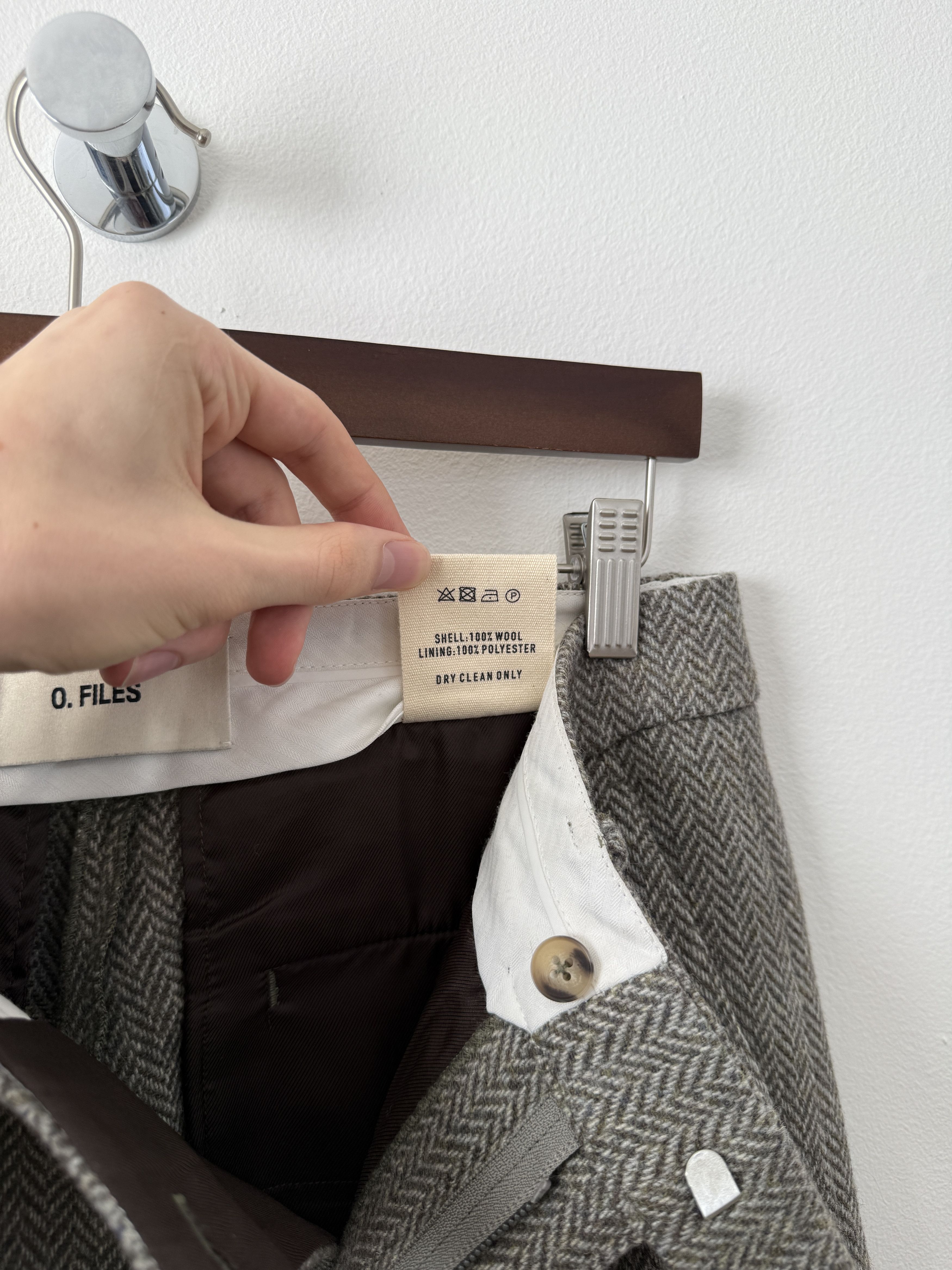 Ojardorf O. Files Herringbone Wool Trousers Size US 32 / EU 48 - 16 Thumbnail