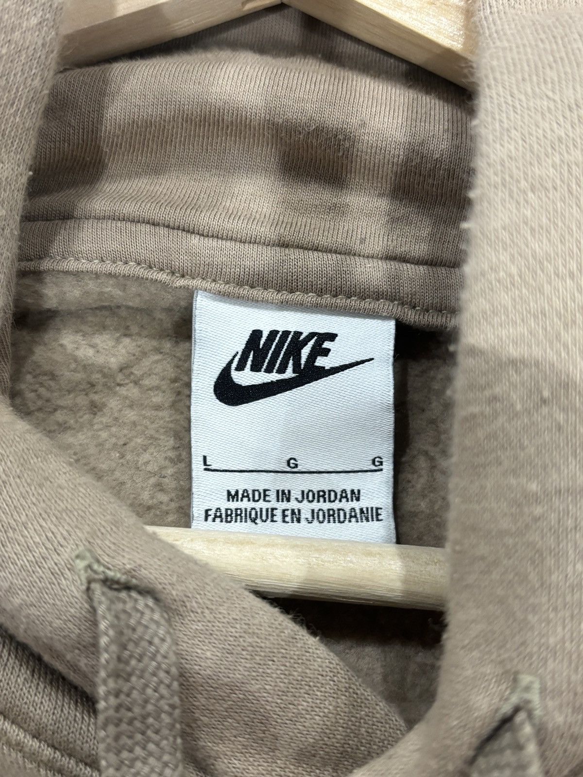 Nike Nike Fleece Pullover Hoodie Khaki Brown Size: L Size US L / EU 52-54 / 3 - 5 Thumbnail