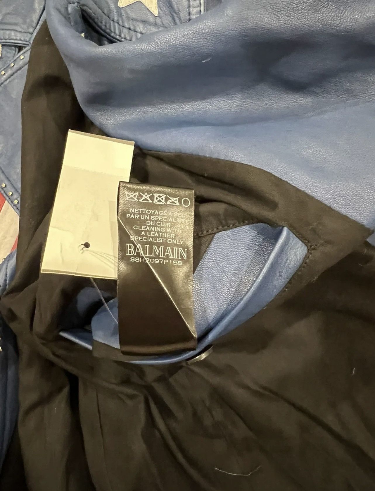 Balmain Balmain Men's Blue leather Leather Jacket size 50 $5000 Size US M / EU 48-50 / 2 - 4 Thumbnail