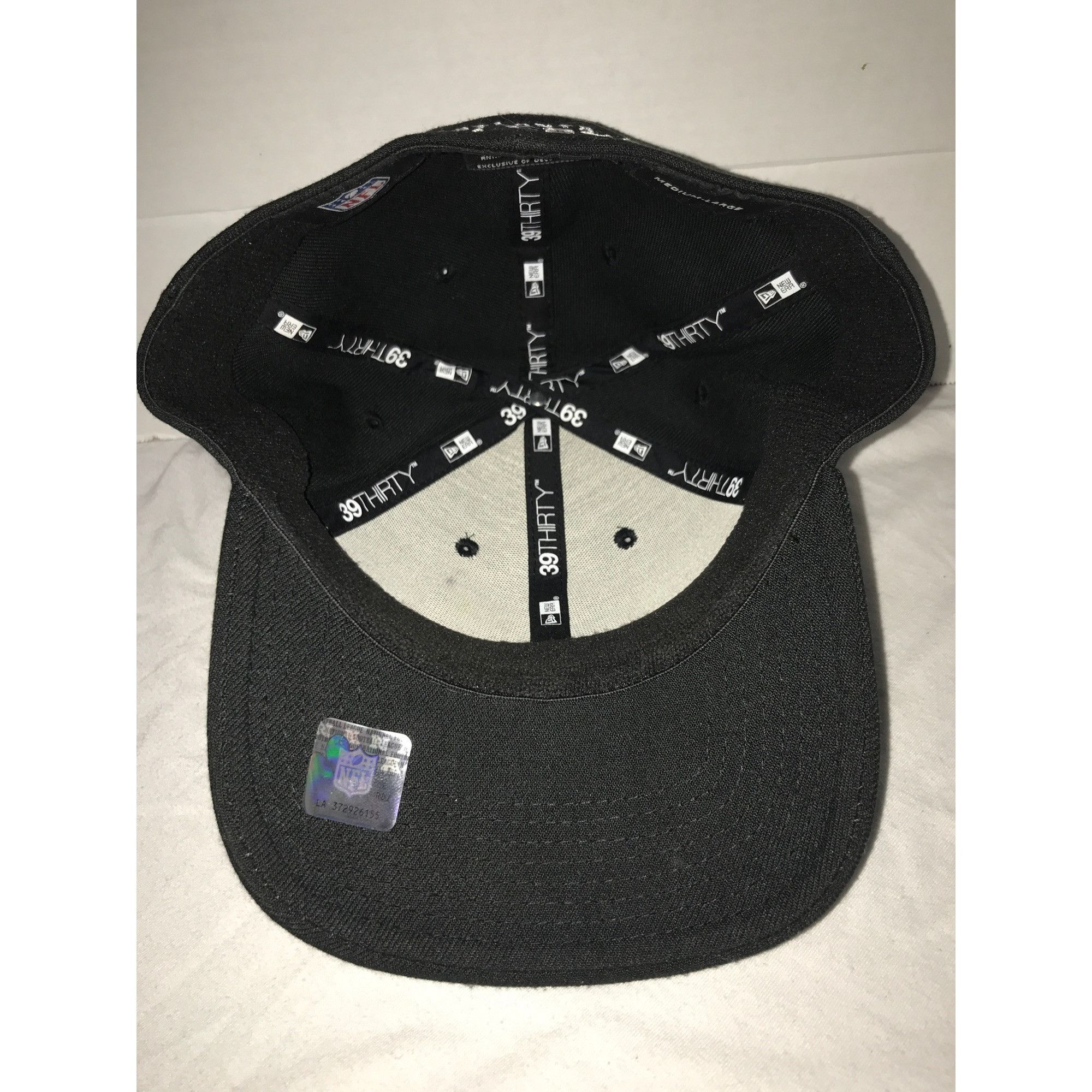New Era Atlanta Falcons Black/White 39THIRTY New ERA Stretch Fit Cap Size ONE SIZE - 4 Thumbnail