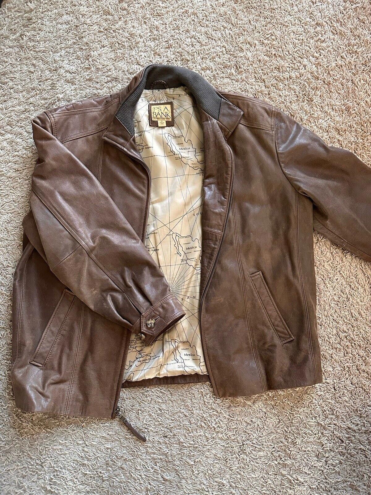 Jos. A. Bank Vintage Jos A Banks Men’s XL Leather Coat Size US XL / EU 56 / 4 - 1 Thumbnail