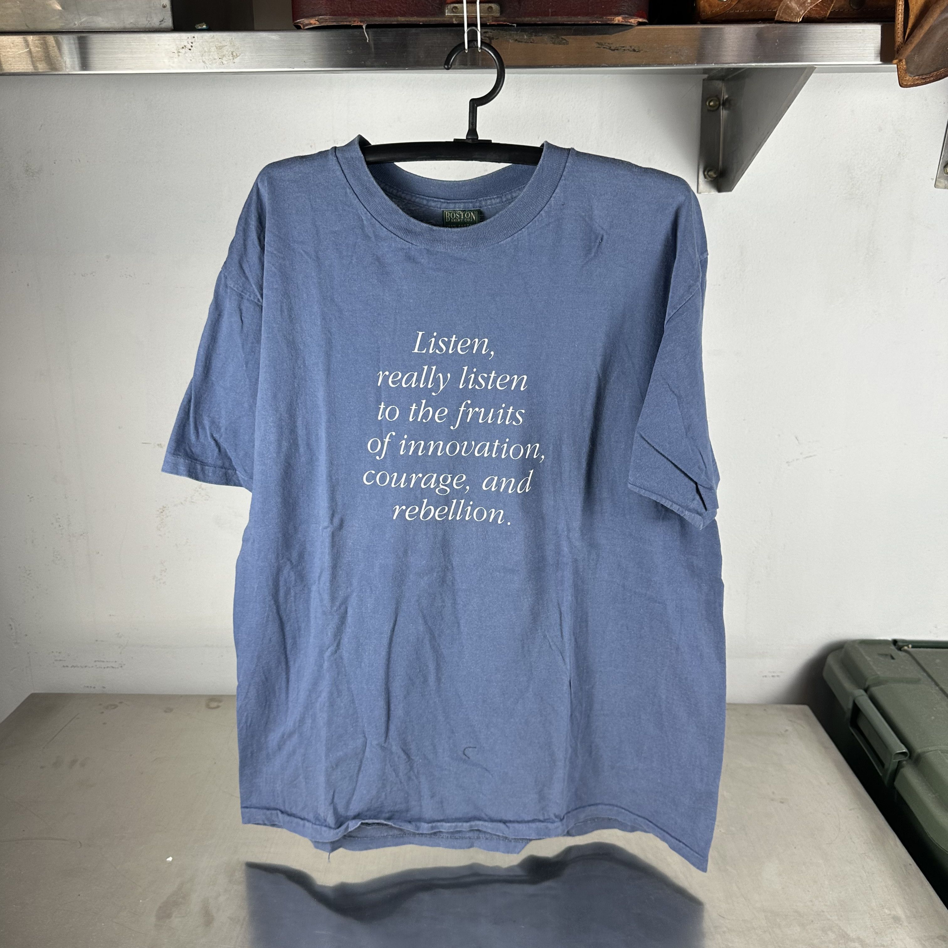 Vintage 90s Hear Music Innovation Courage Rebellion Typography Tee Size US L / EU 52-54 / 3 - 1 Thumbnail