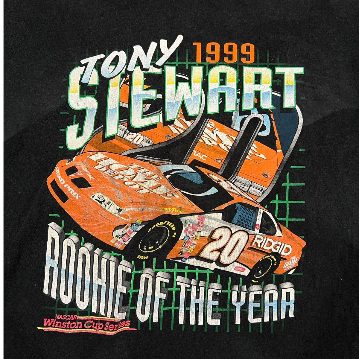 NASCAR Vintage Nascar Tony Stewart Rookie of the Year 1999 T-Shirt Size US XL / EU 56 / 4 - 4 Thumbnail
