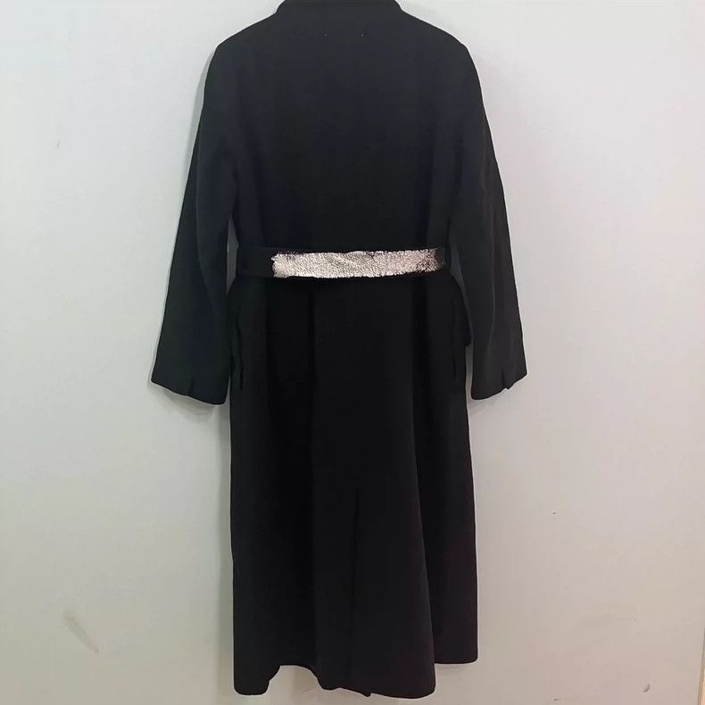 Maison Margiela Maison Margiela Black belt graffiti design tweed coat Size S / US 4 / IT 40 - 2 Thumbnail