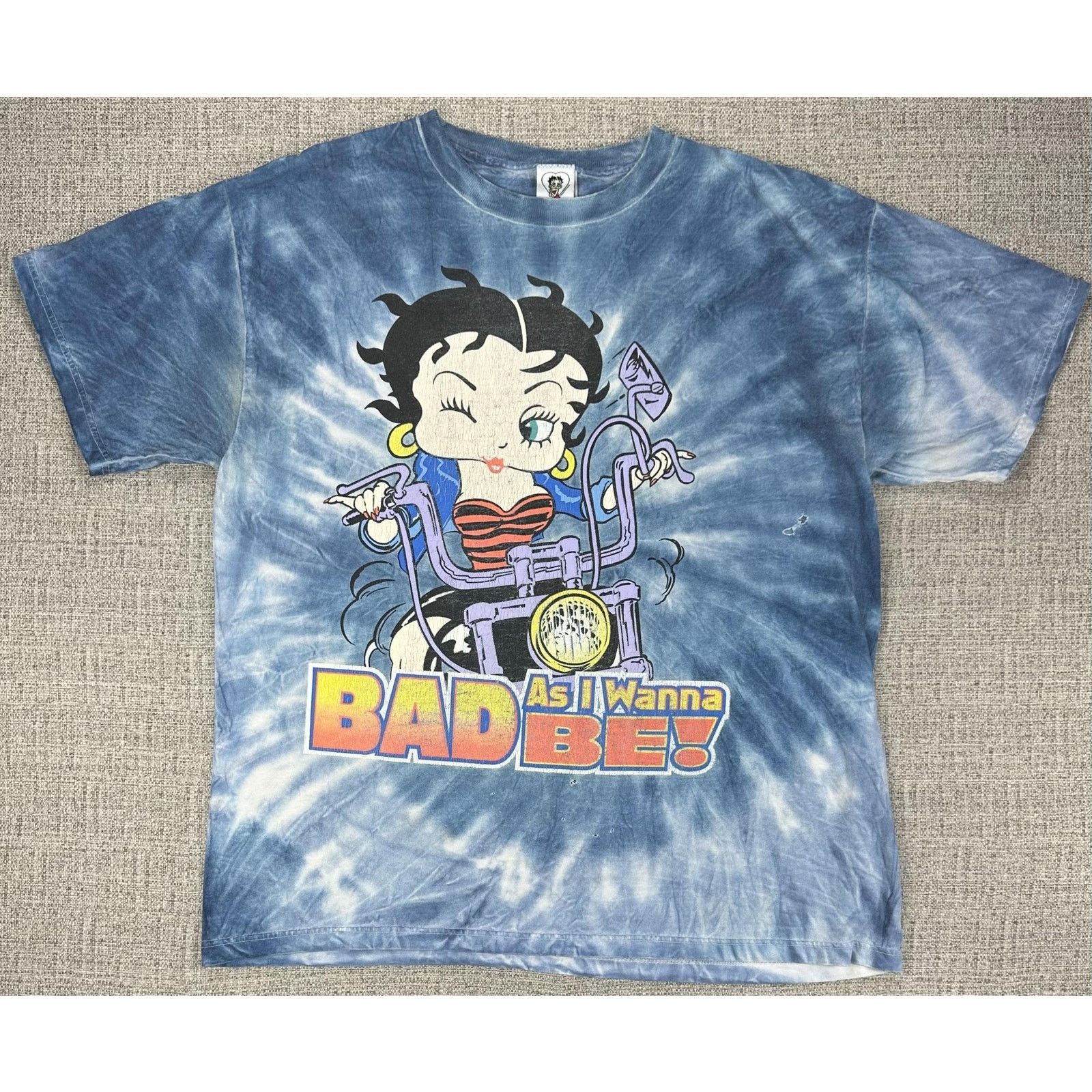 Other Betty Boop Shirt Sz L Tie Dye Bad As I Wanna Be Freeze Y2K Size US L / EU 52-54 / 3 - 1 Thumbnail