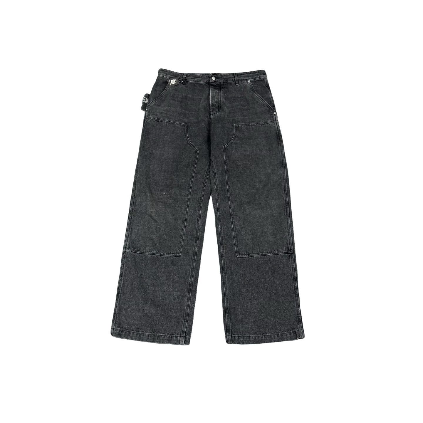 Dior Dior Black Washed Logo Carpenter Pants Size 36 Size US 36 / EU 52 - 1 Thumbnail
