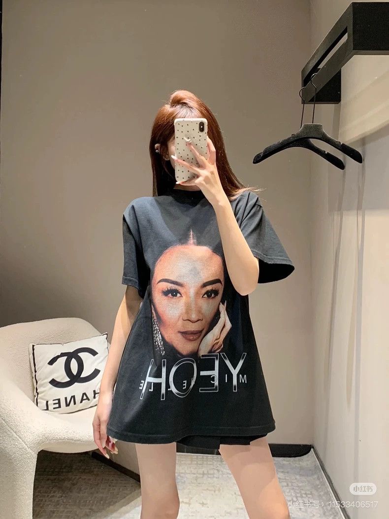 Balenciaga Balenciaga Autumn Show Michelle Yeoh Portrait Print Loose Size US M / EU 48-50 / 2 - 8 Thumbnail