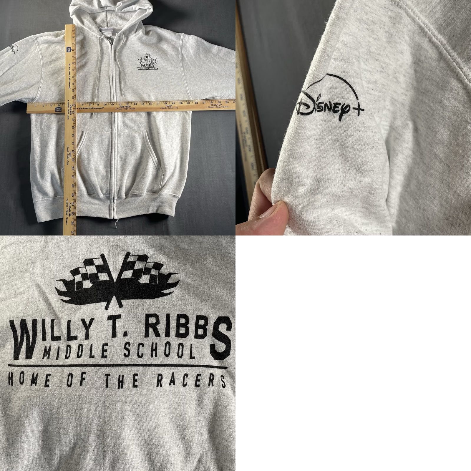 Vintage M & M The Proud Family Hoodie Men’s Medium Gray Full Zip Louder And Prouder Crew Promo Zip Up Mens Size US M / EU 48-50 / 2 - 8 Thumbnail