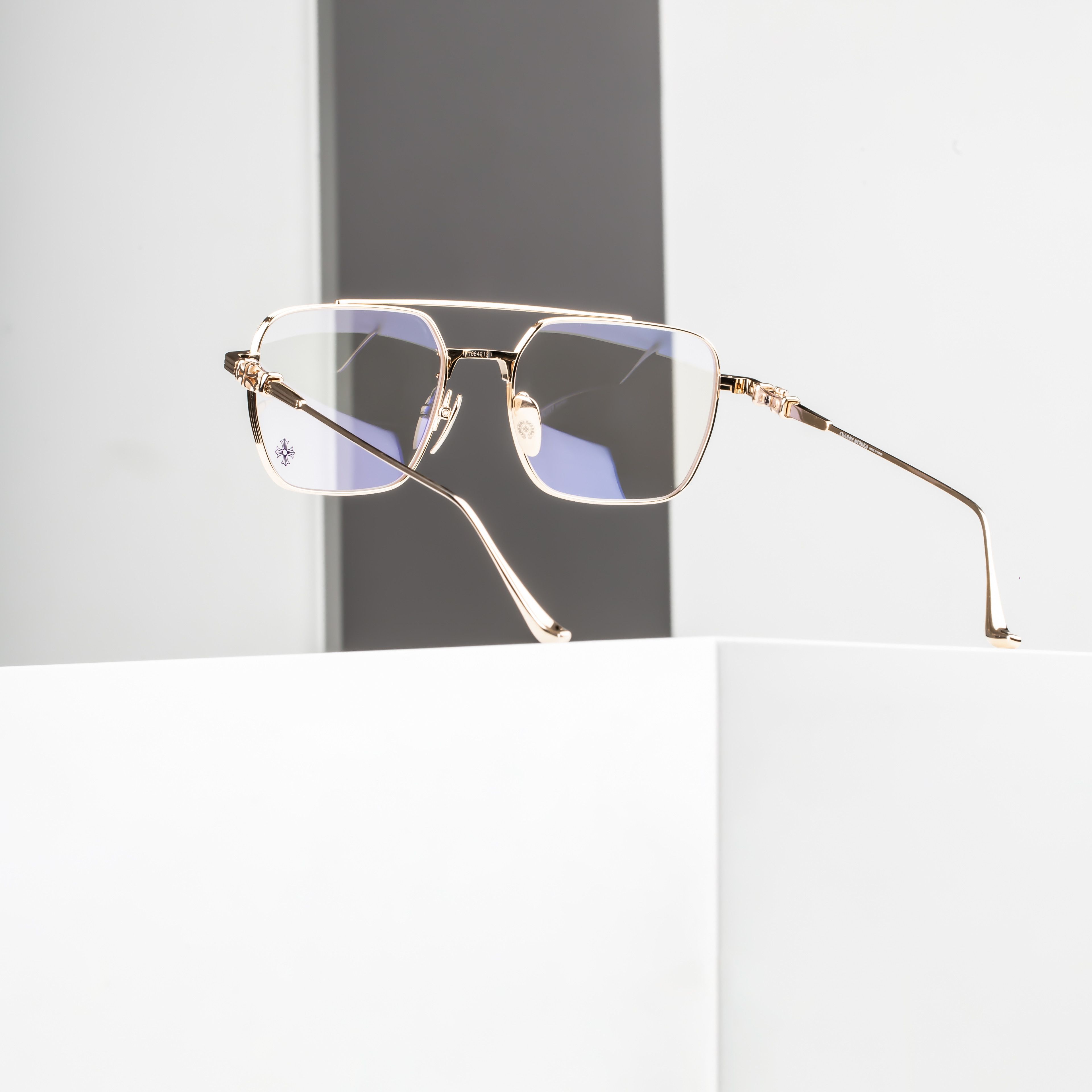 Chrome Hearts CHROME HEARTS MAGNUM II BORDELLO GOLD PLATED GLASSES Size ONE SIZE - 7 Thumbnail