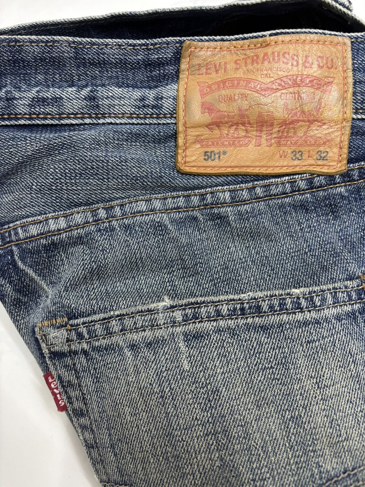 If Six Was Nine × Le Grande Bleu (L.G.B.) × Levi's 🔥VINTAGE LEVIS 501 NICE FADED DISTRESSED DENIM JEANS Size US 34 / EU 50 - 12 Thumbnail