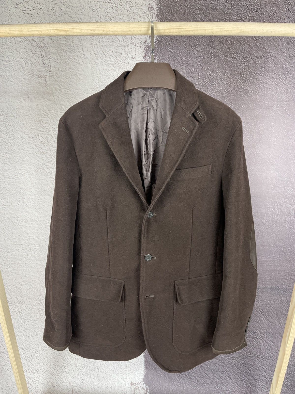 Polo Ralph Lauren Vintage Polo Ralph Lauren Brown Cotton Blazer Leather Elbows Size 40R - 2 Thumbnail