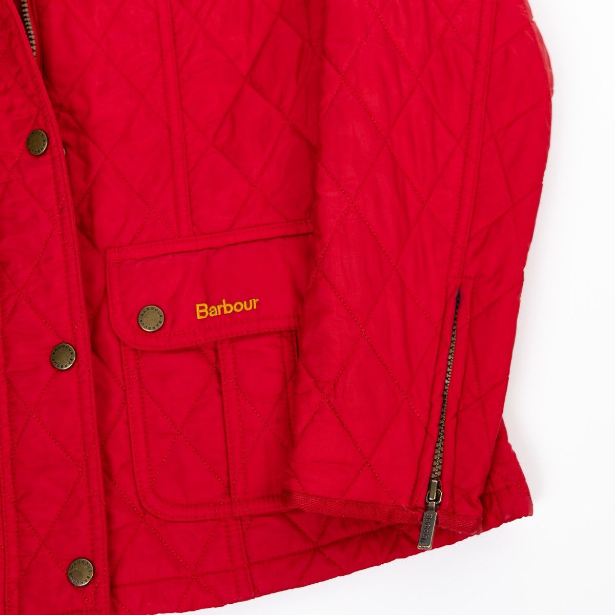 Barbour Barbour Womens Morris Utility Quilted Jacket Red Diamond Size S / US 4 / IT 40 - 6 Thumbnail