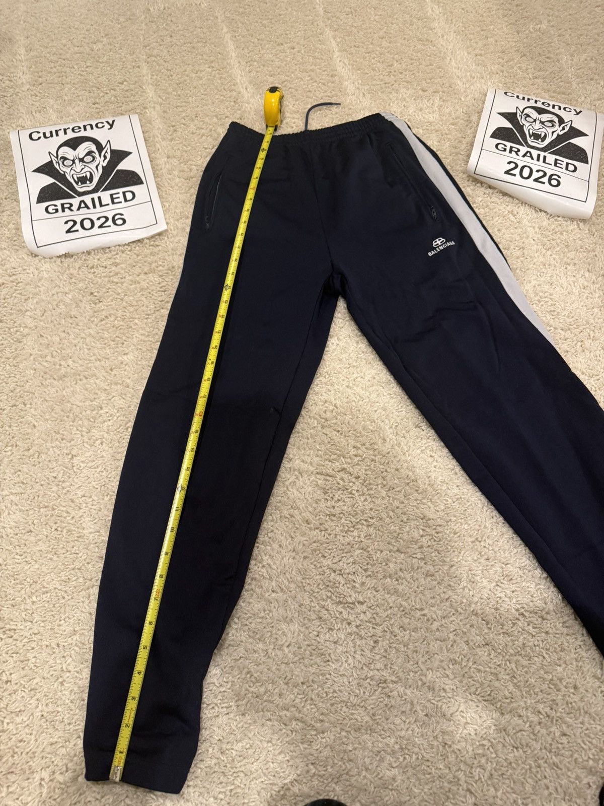Balenciaga Balenciaga Dark Blue jogging pant Size US 27 - 19 Thumbnail