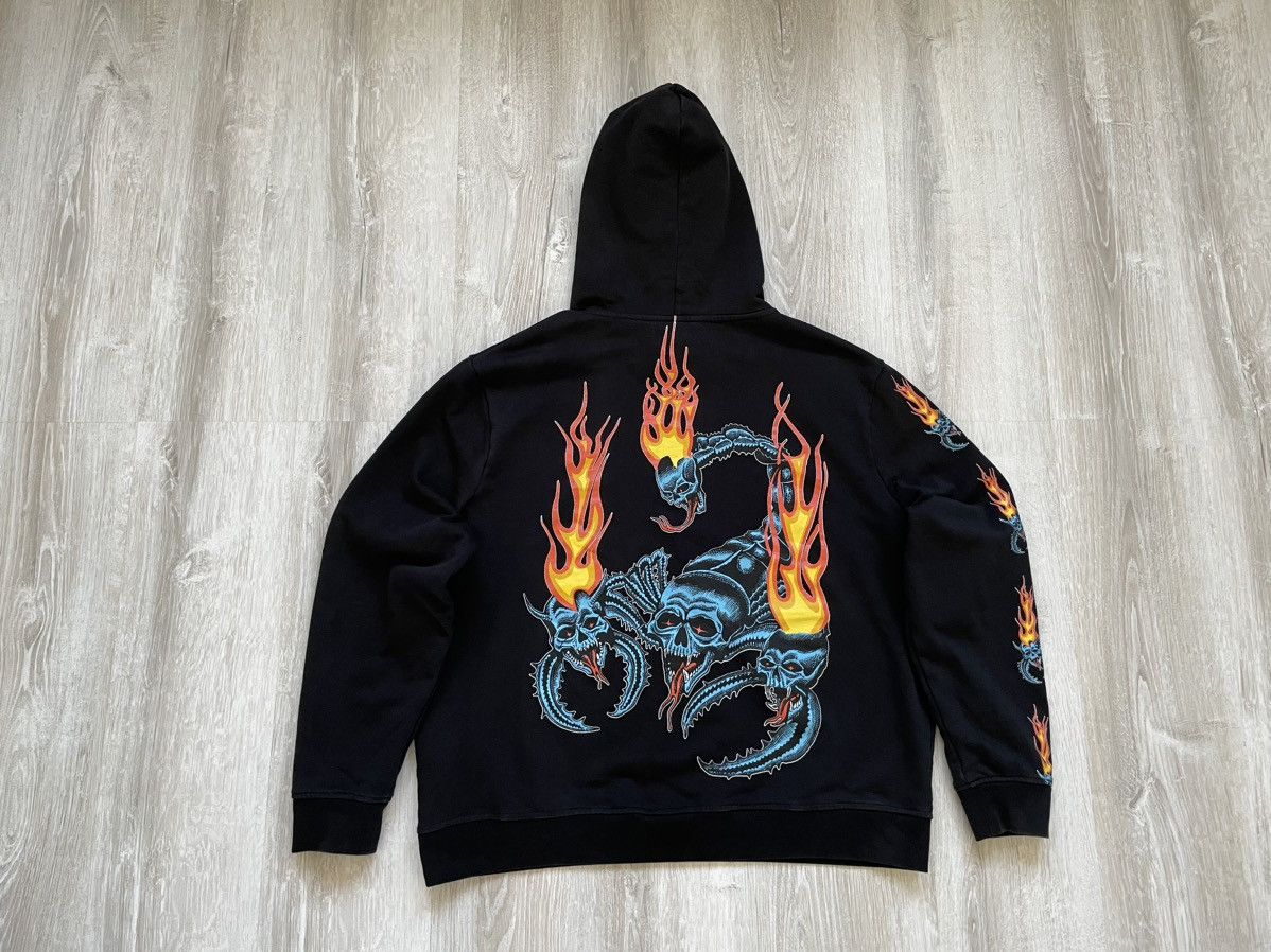 Allsaints ALLSAINTS Scorpion Fire Hoodie Big Logo Black Size US XL / EU 56 / 4 - 1 Thumbnail