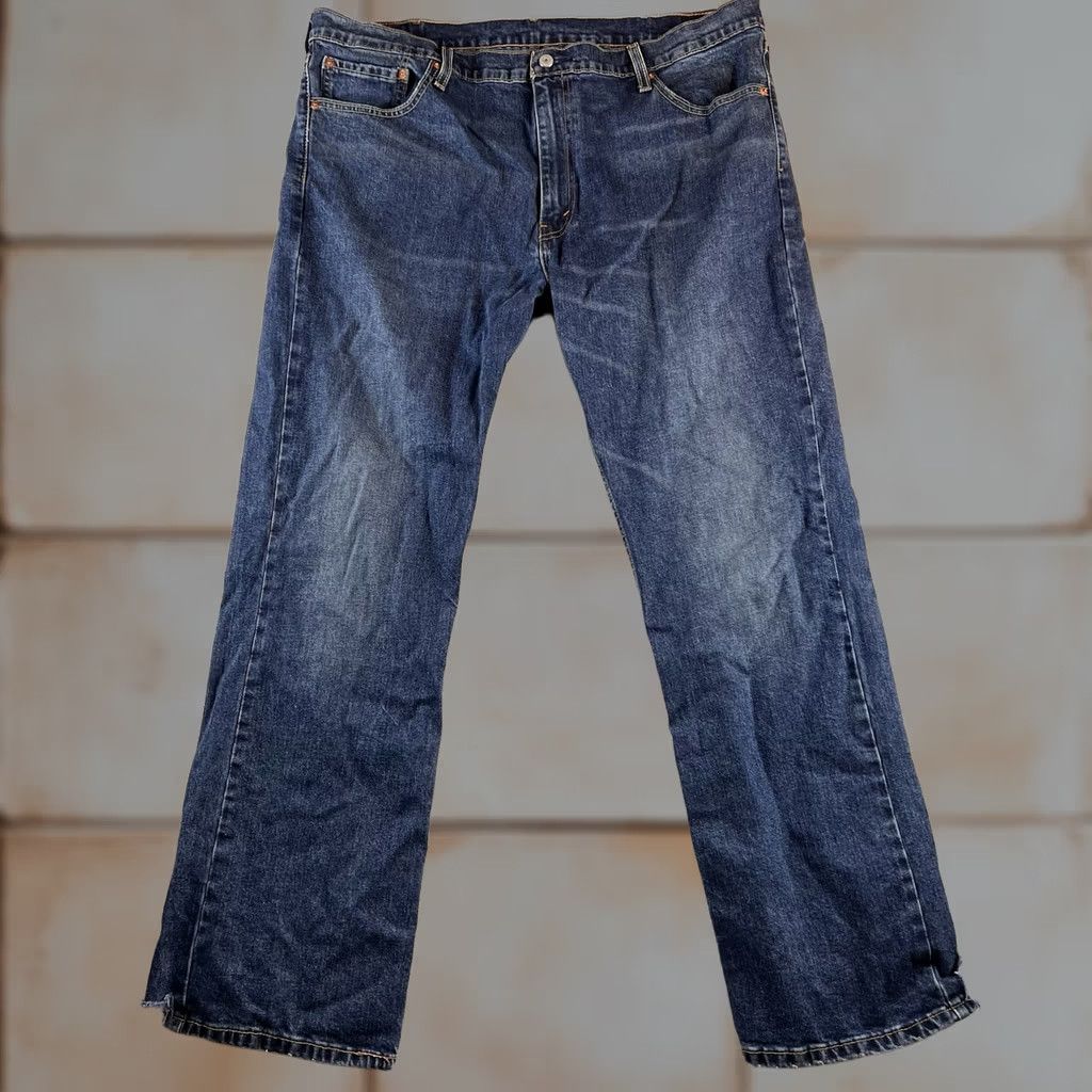 Levi's VINTAGE Levi’s 527 Bootcut Jeans Men 42x32 Blue Dark Distressed Cowboy Mens Jeans Distressed 42 32 Cowboy Theme Levi’s 527 Bootcut Jeans Men Size US 42 / EU 58 - 1 Thumbnail