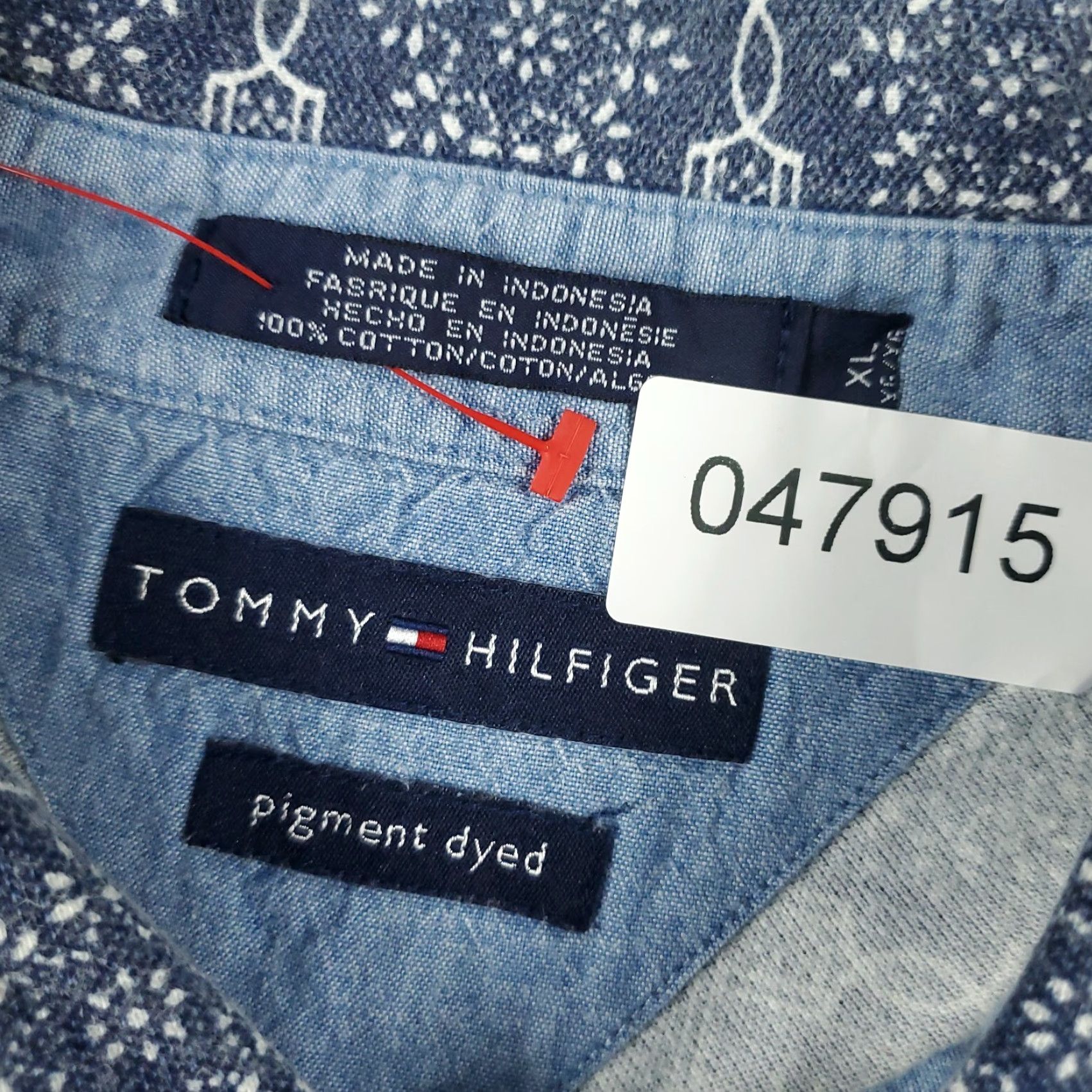 Tommy Hilfiger Tommy Hilfiger Polo Shirt Mens XL Red Geometric Casual Short Sleeve Size US XL / EU 56 / 4 - 6 Thumbnail