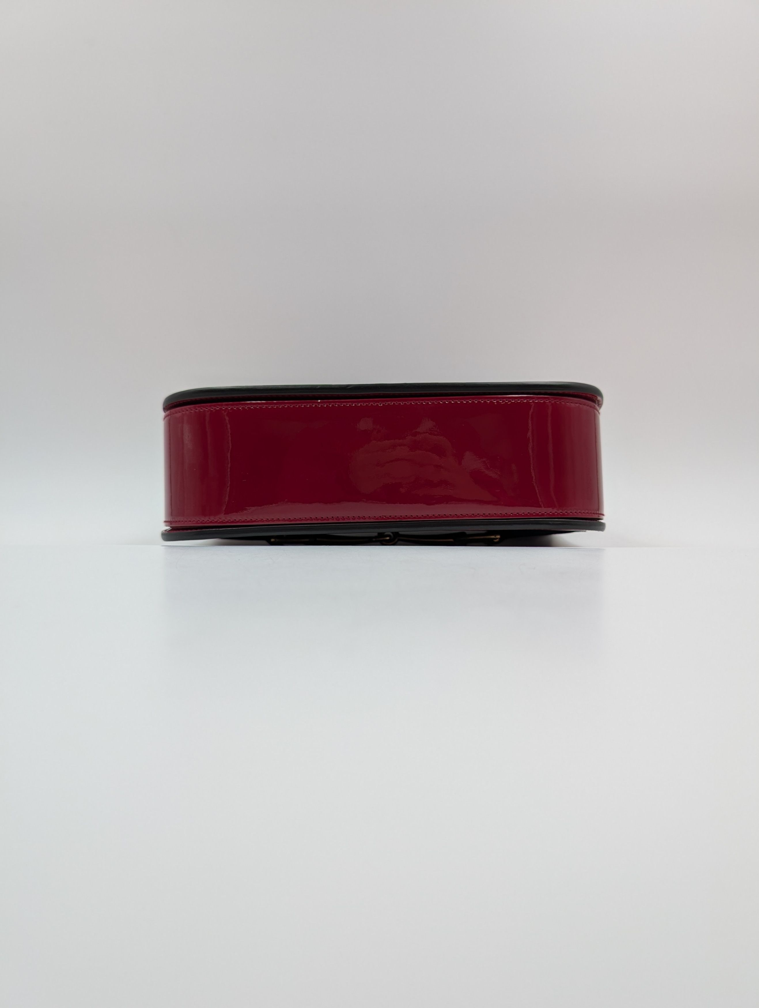Gucci Gucci Burgundy Horsebit Patent Leather Crossbody Bag Size ONE SIZE - 6 Thumbnail