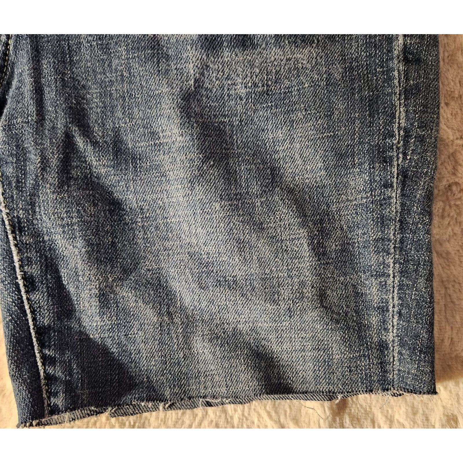 Vintage People 4 Peace Jeans Shorts Womens Small Blue Distressed Studded Embroidered USA Bohemian Festival Y2K Butterfly Size 28" / US 6 / IT 42 - 4 Thumbnail