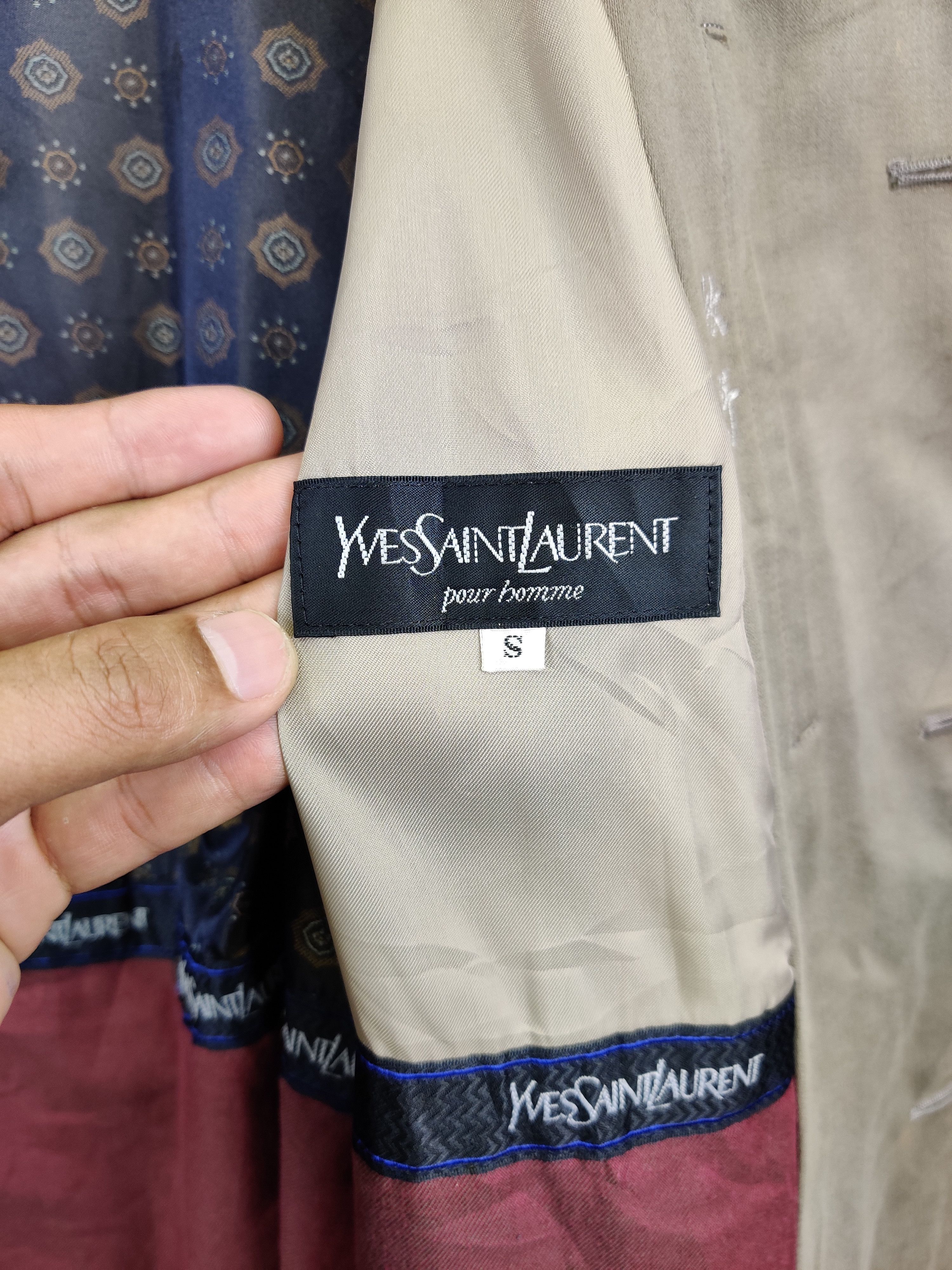 Yves Saint Laurent Vintage Yves Saint Laurent Pour Homme Trench Coat Long Coat Size US S / EU 44-46 / 1 - 12 Thumbnail