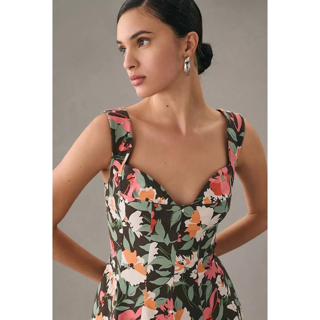 Anthropologie New By Anthropologie Sweetheart Floral Mini Dress $180 M Size M / US 6-8 / IT 42-44 - 4 Thumbnail
