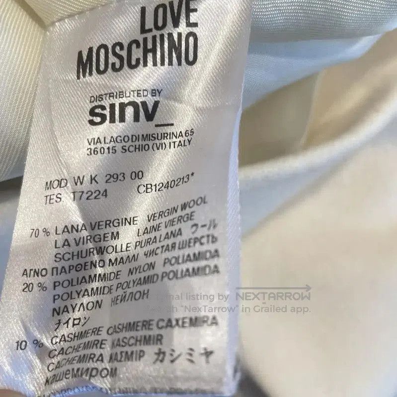 Moschino Moschino White Wool Lady's Winter Coat . Size L / US 10 / IT 46 - 4 Thumbnail
