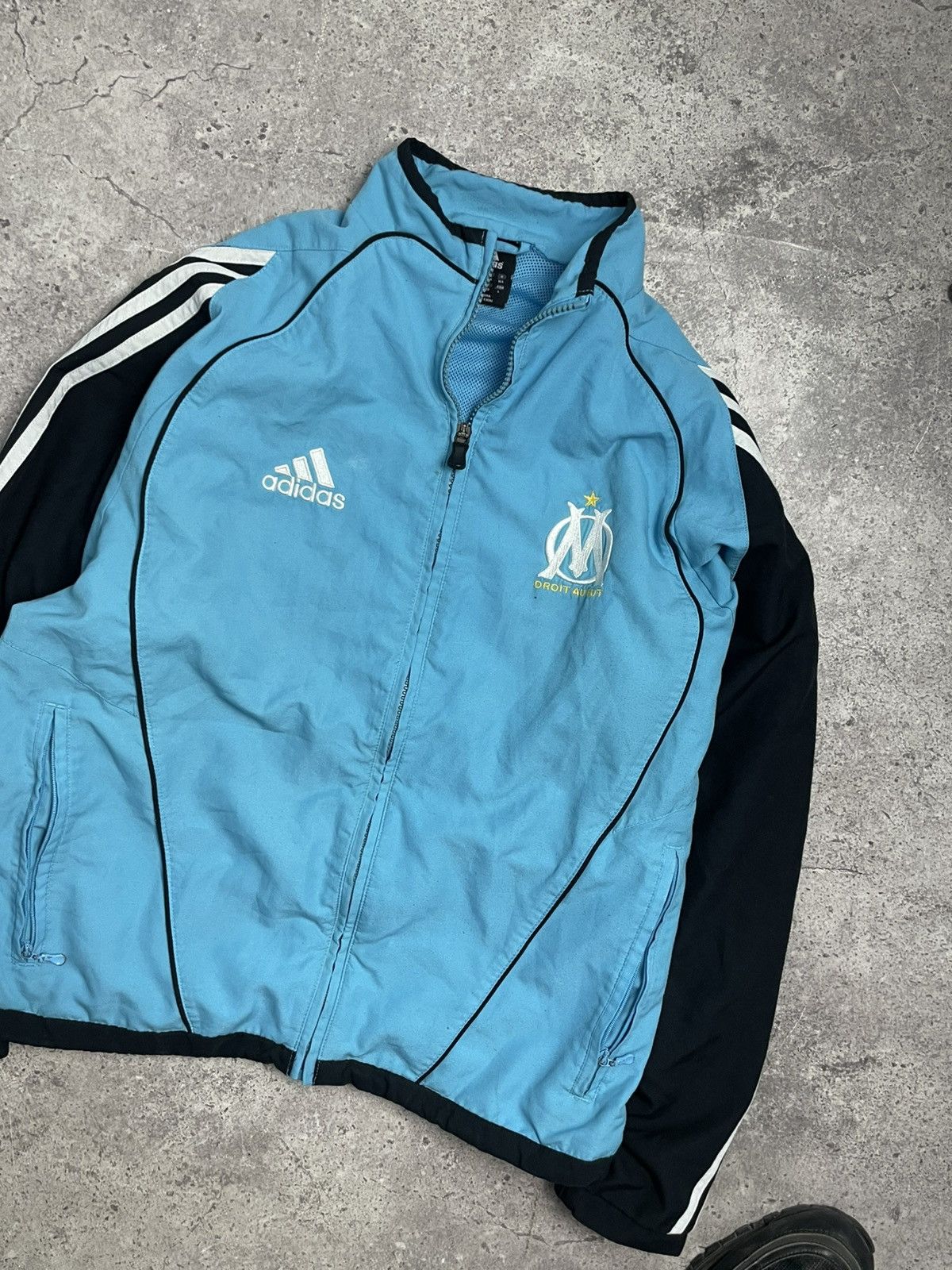Adidas Vintage Adidas Marseille Nylon Olympic Jacket Y2K Size US S / EU 44-46 / 1 - 2 Thumbnail