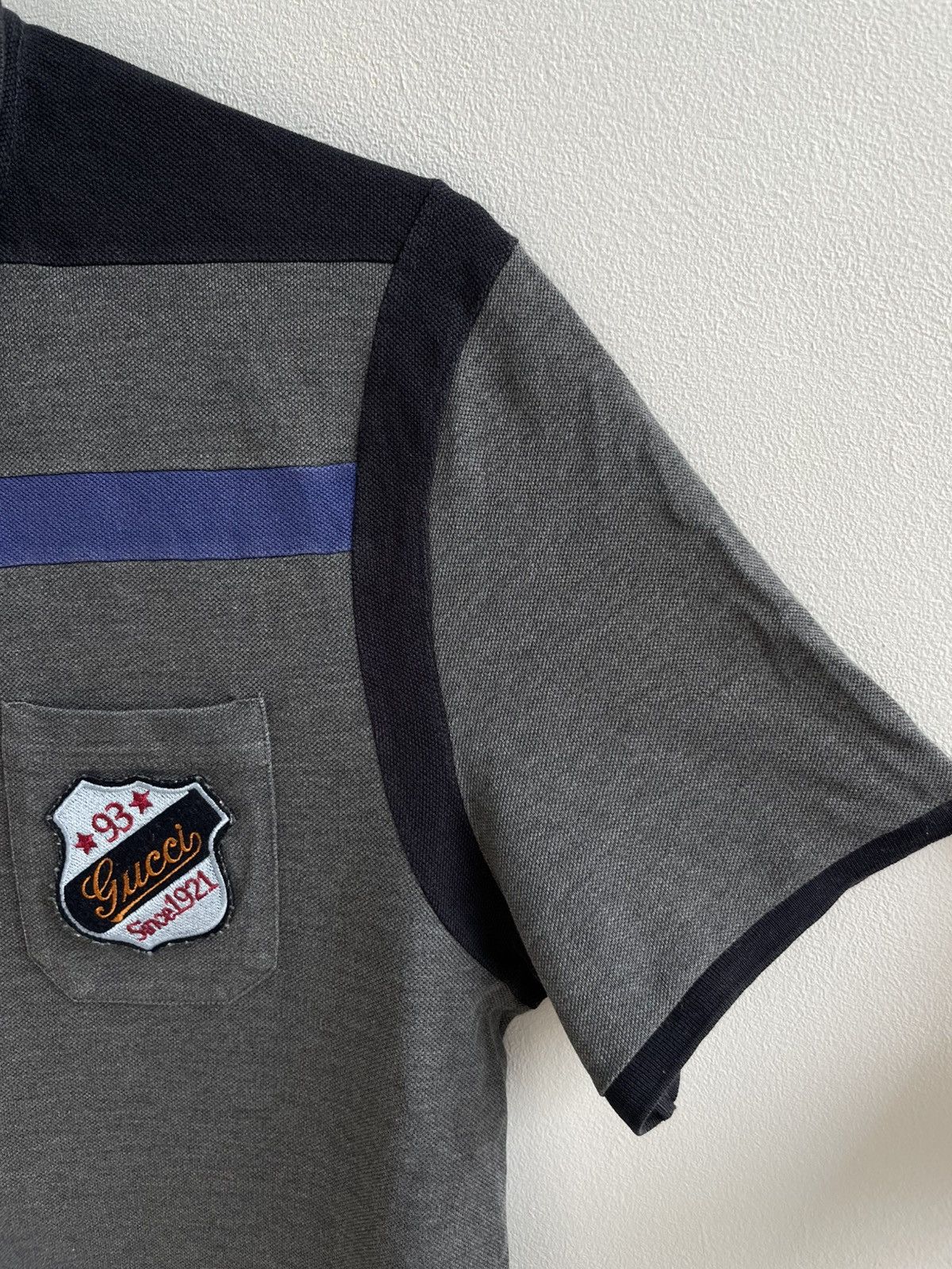 Gucci Gucci Cotton Grey Polo Shirt T Shirt Tee Logo Patched Size US XXL / EU 58 / 5 - 11 Thumbnail