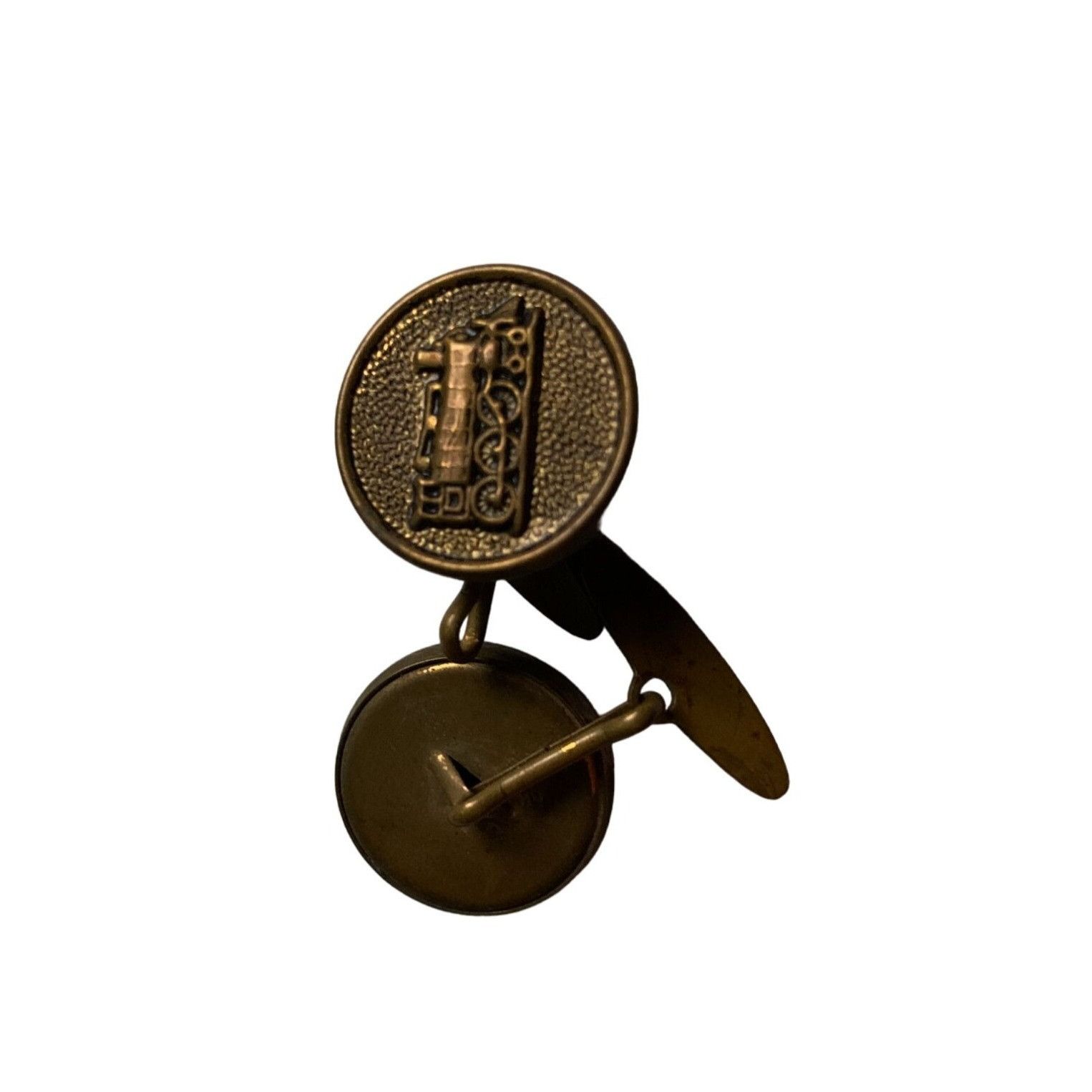Other Vintage Men's Round Button Train Cufflinks Size ONE SIZE - 3 Thumbnail