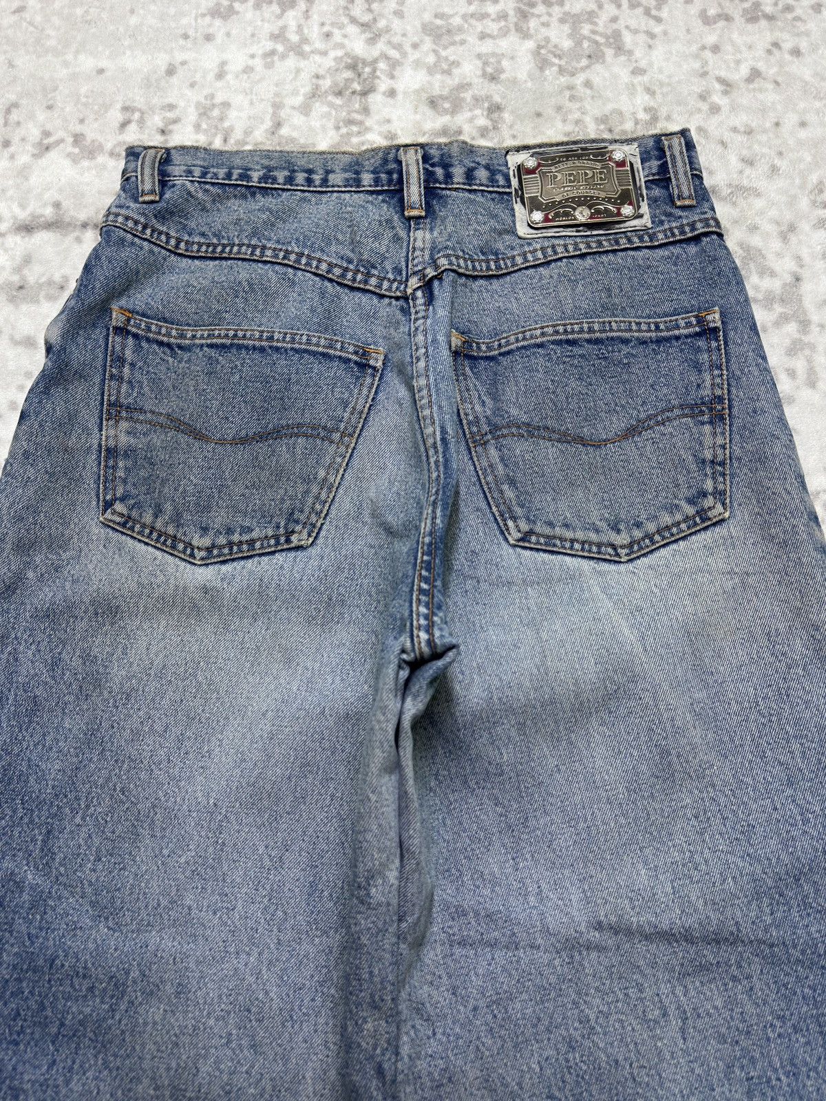 Pepe Jeans Vintage PePe Classic Stone Wash Baggy Loose Streetwear Denim Size US 30 / EU 46 - 10 Thumbnail