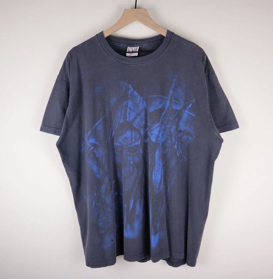 Vintage Vintage grim reaper single stich tshirt Size US XL / EU 56 / 4 - 1 Thumbnail