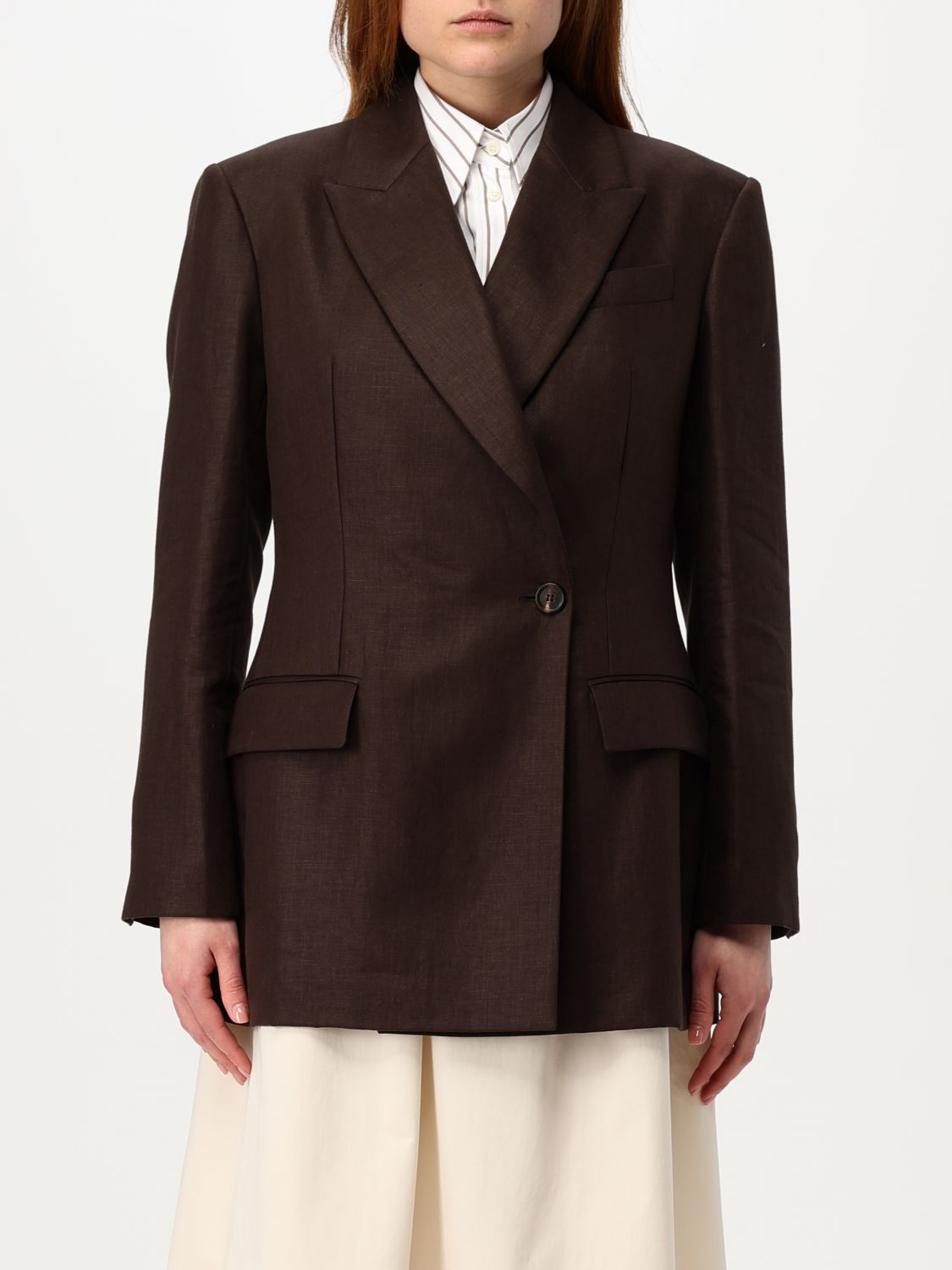 Brunello Cucinelli Brunello Cucinelli Jacket Woman Brown Size XL / US 12-14 / IT 48-50 - 1 Thumbnail